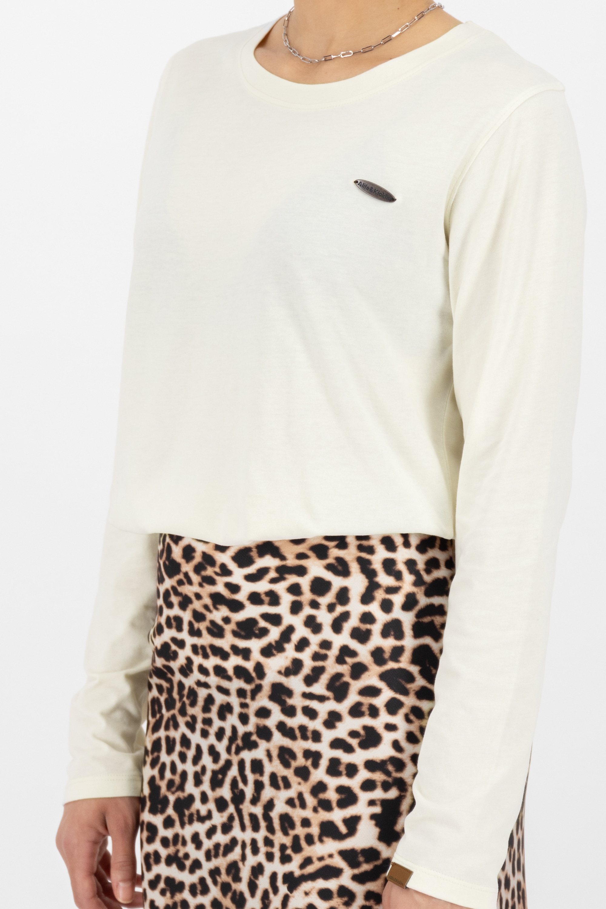 Alife & Kickin Langarmshirt »Damen LeaAK A«, Figurnah geschnittenes Longsleeve Shirt mit Rundhalsausschnitt