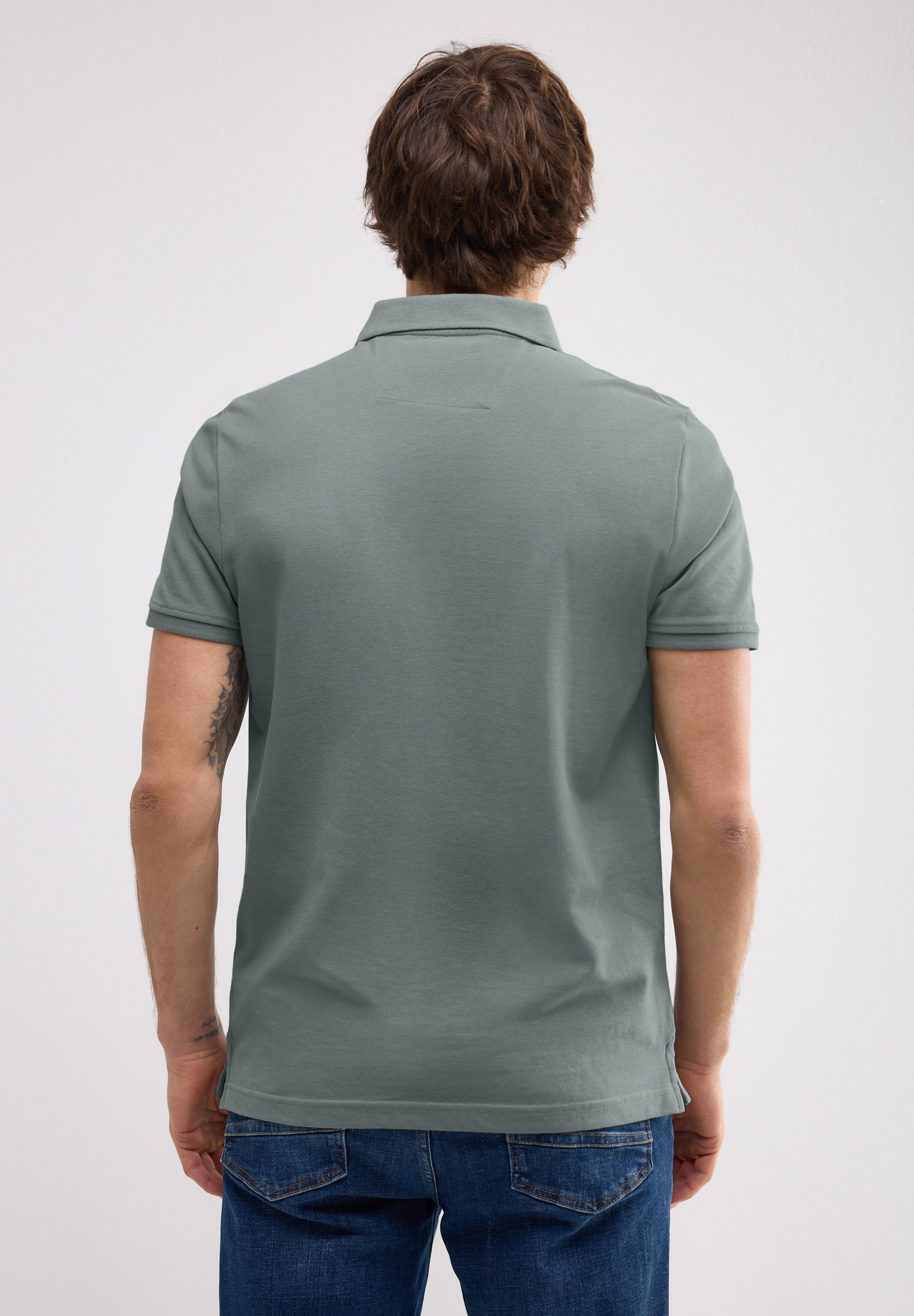 STREET ONE MEN Poloshirt, aus reiner Baumwolle