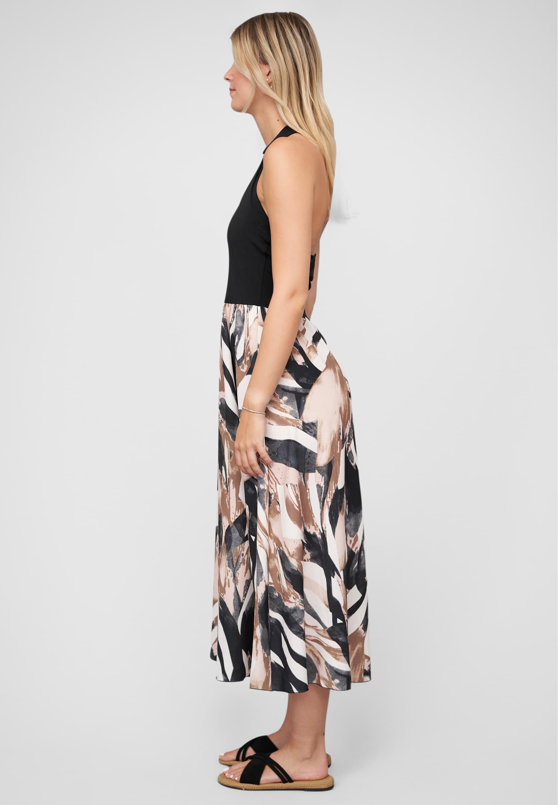 CLOUD 5IVE Shirtkleid »CLOUD 5IVE Maxi Neckholder-Dress with abstract print«, (1 tlg.)