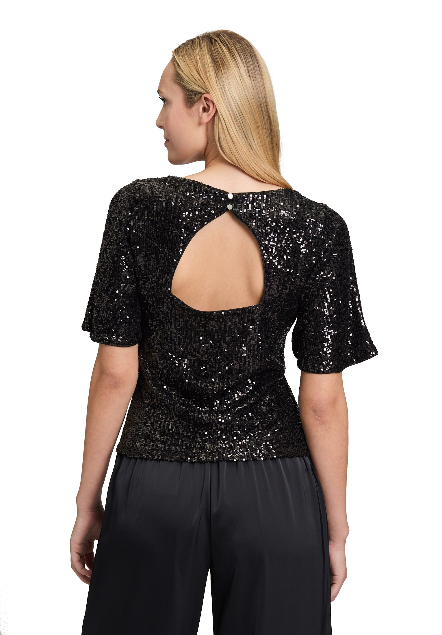 Vera Mont Kurzarmshirt »Vera Mont Damen Pailletten-Bluse mit Flügelärmeln«, (1 tlg.), Pailletten