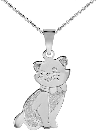 Kette mit Anhänger »Schmuck Geschenk Silber 925 Halsschmuck Halskette Ankerkette Katze«