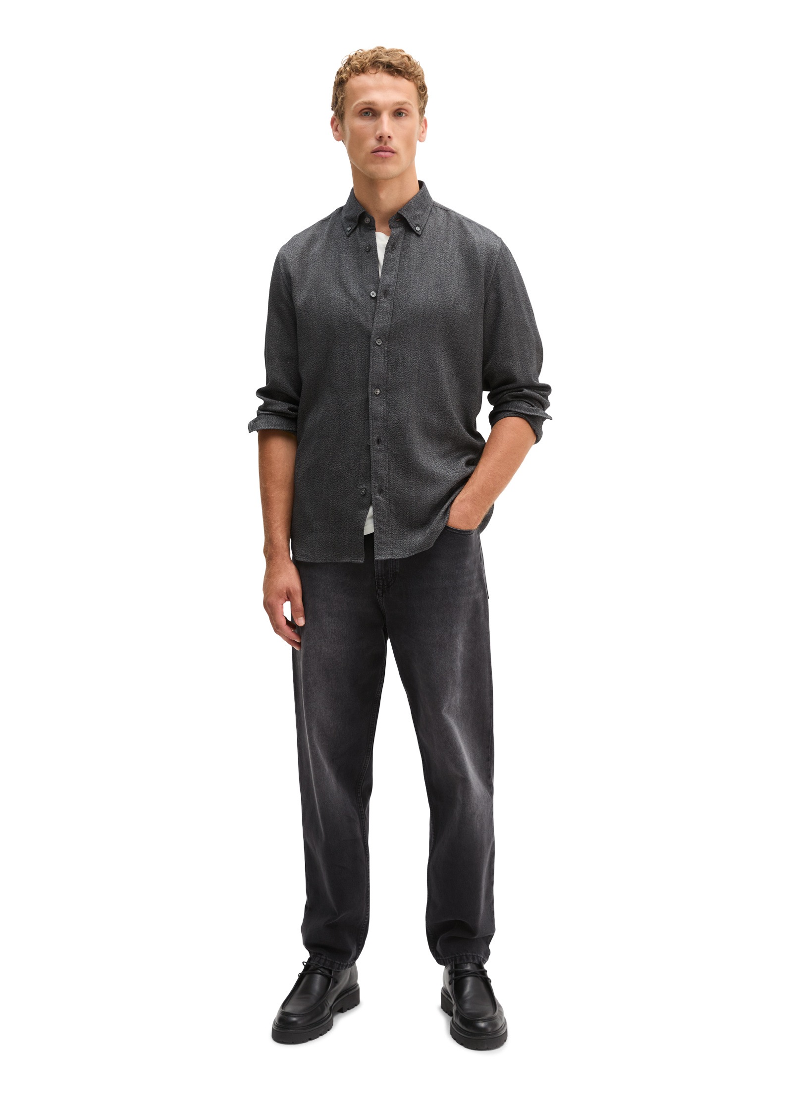 Marc O'Polo Langarmhemd »aus Bio-Baumwolle mit TENCEL™ Lyocell«