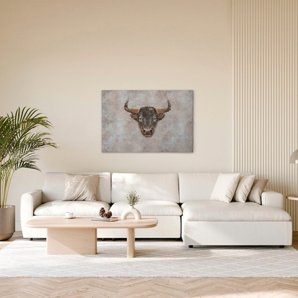 A.S. Création Leinwandbild "Big Three 2 - Wandbild Grau Beige Braun Keilrah günstig online kaufen