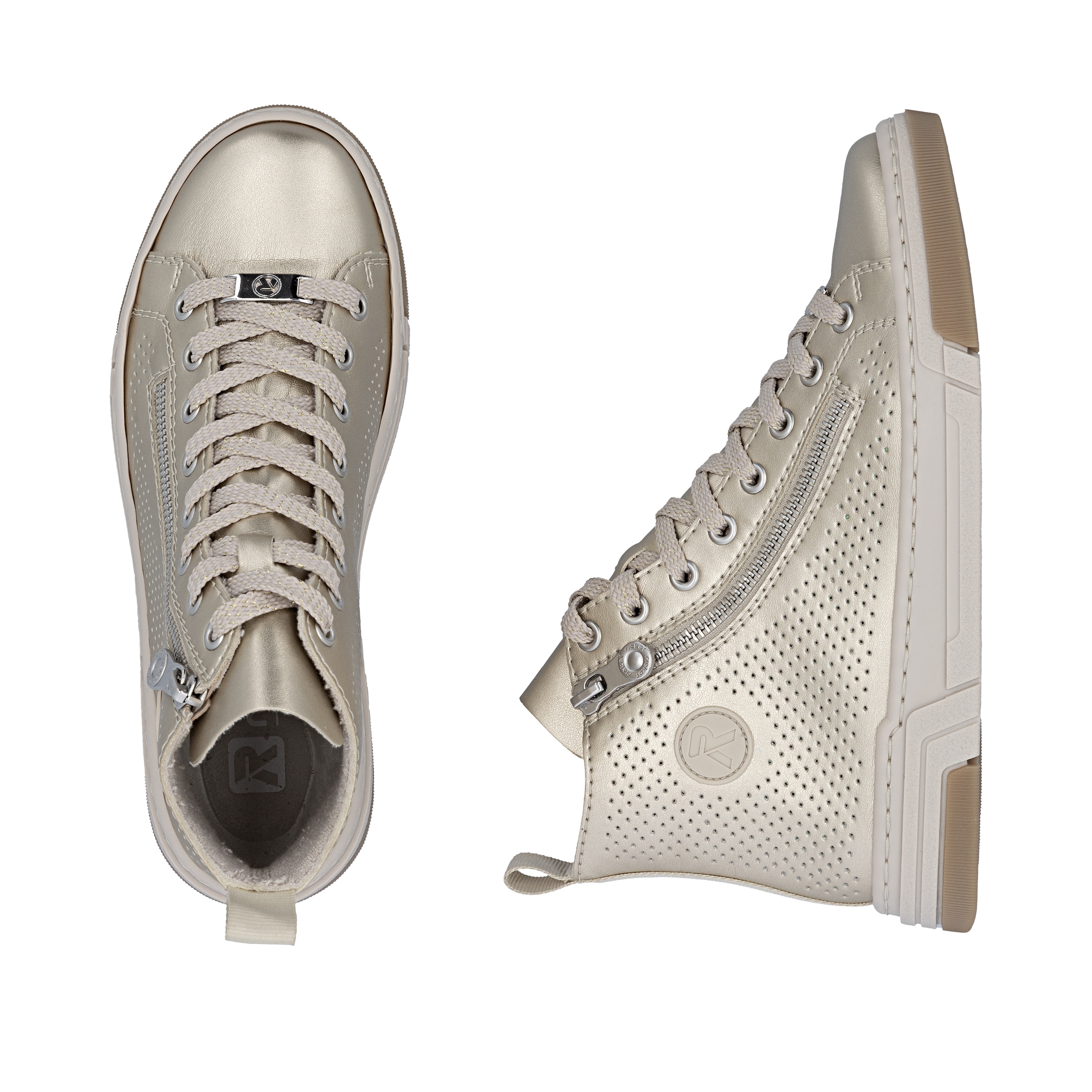 Rieker Sneaker  High Top-Sneaker, Freizeitschuh, Schnürschuh mit Plateausohle