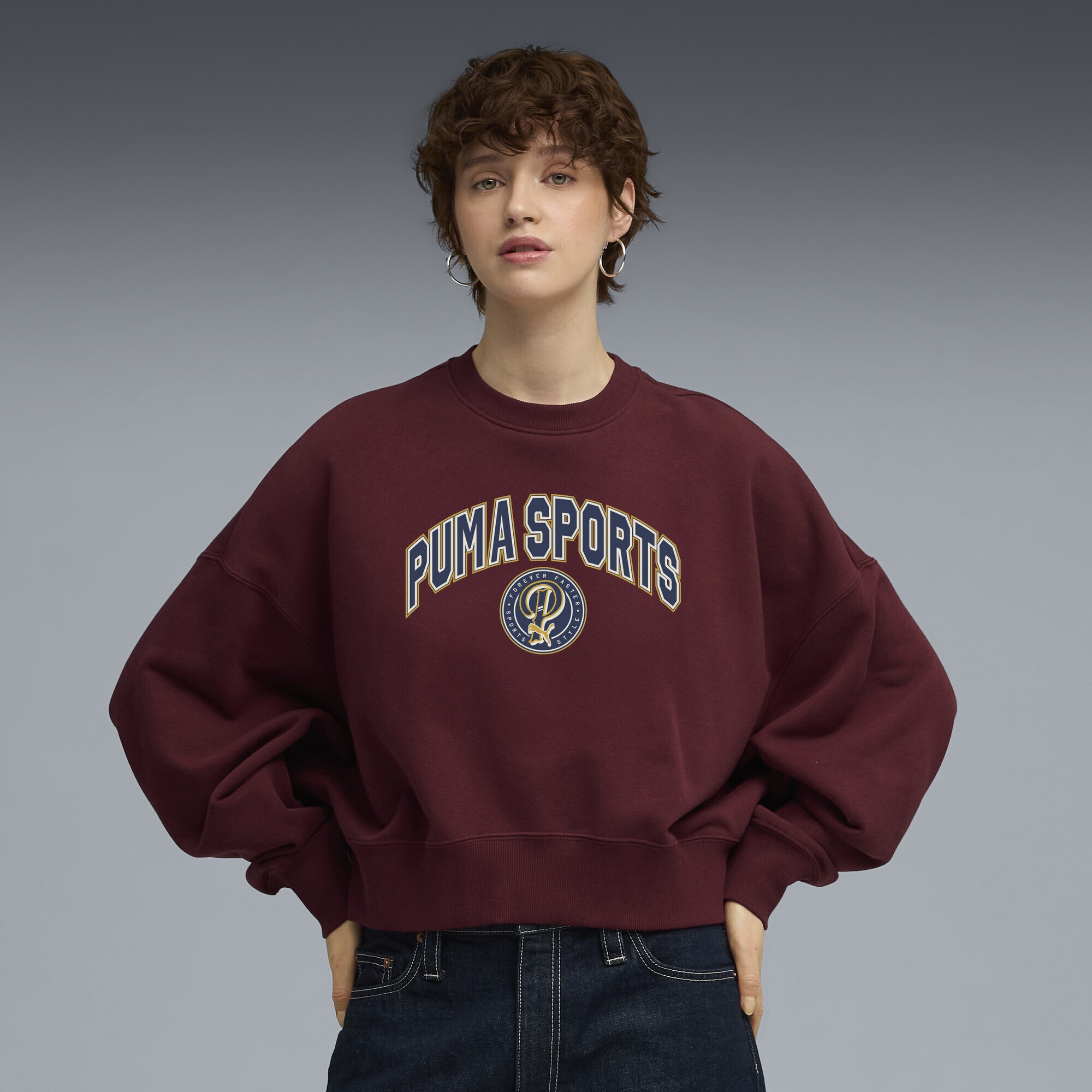 PUMA Sweatshirt "Wardrobe Essentials Sports Legacy Oversized Graphic Crew" günstig online kaufen