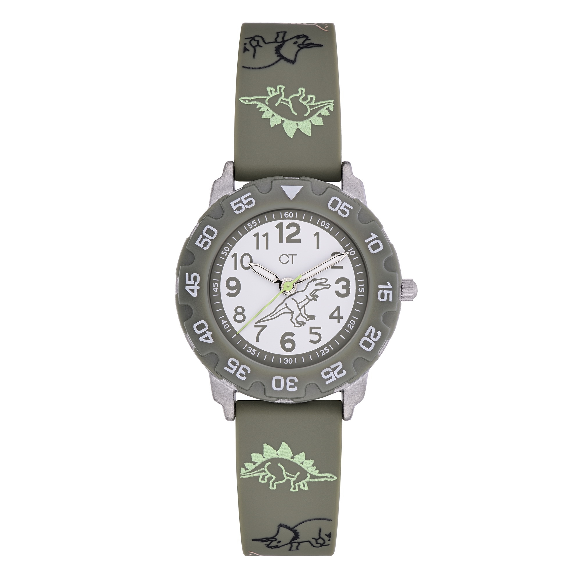 COOL TIME Jungen Quarzuhrkhaki, Armbanduhren, Armbanduhr, Silikonarmband, Kinderuhr, Junge, analog