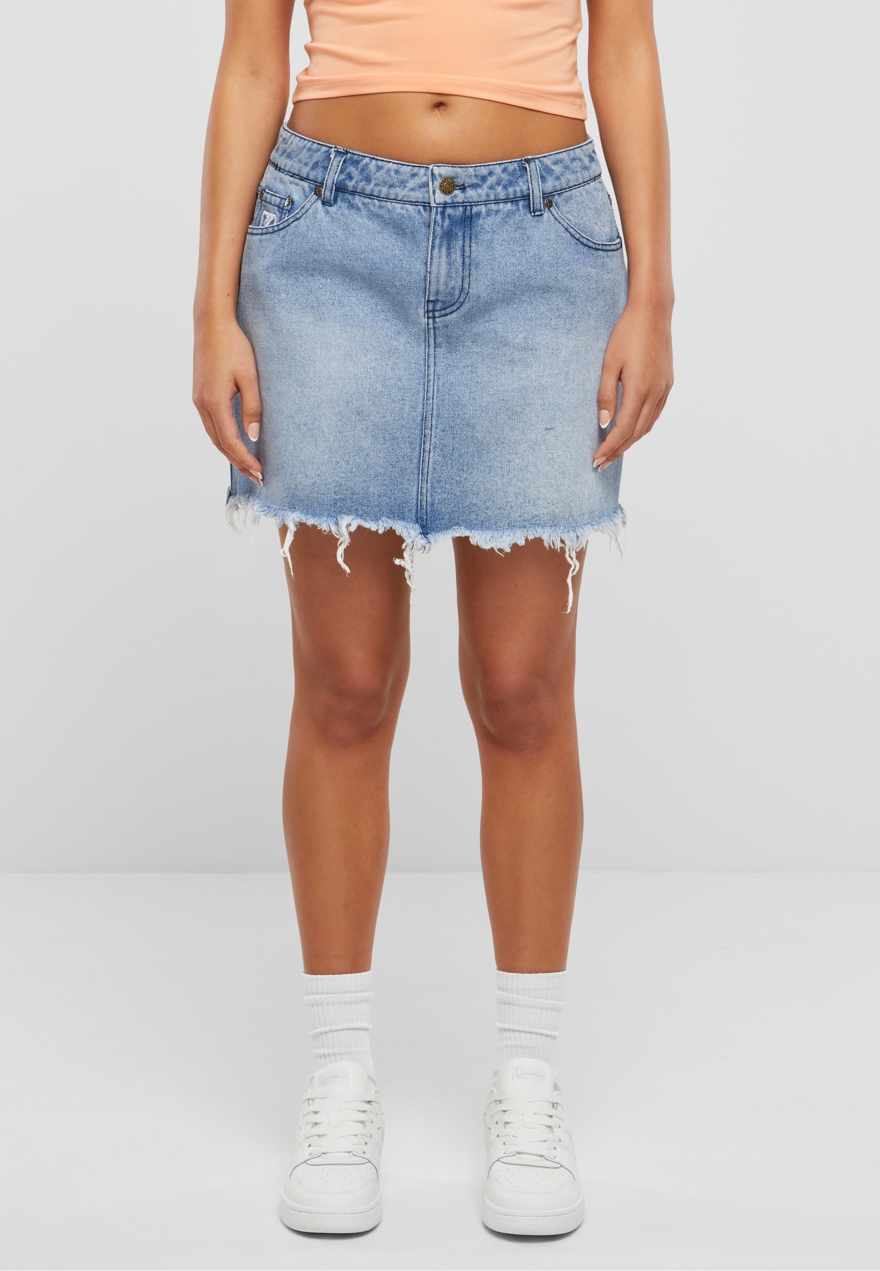 Karl Kani Sommerrock »Karl Kani Damen Karl Kani OG Old English Denim Skirt«, (1 tlg.)