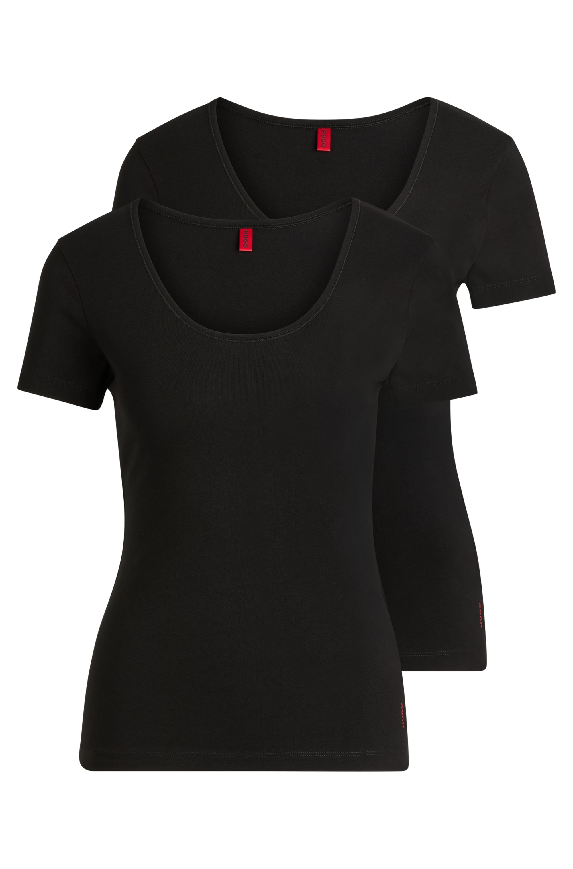 HUGO Underwear T-Shirt "TWIN", 2 Stk. mit vertikalem Logodruck günstig online kaufen