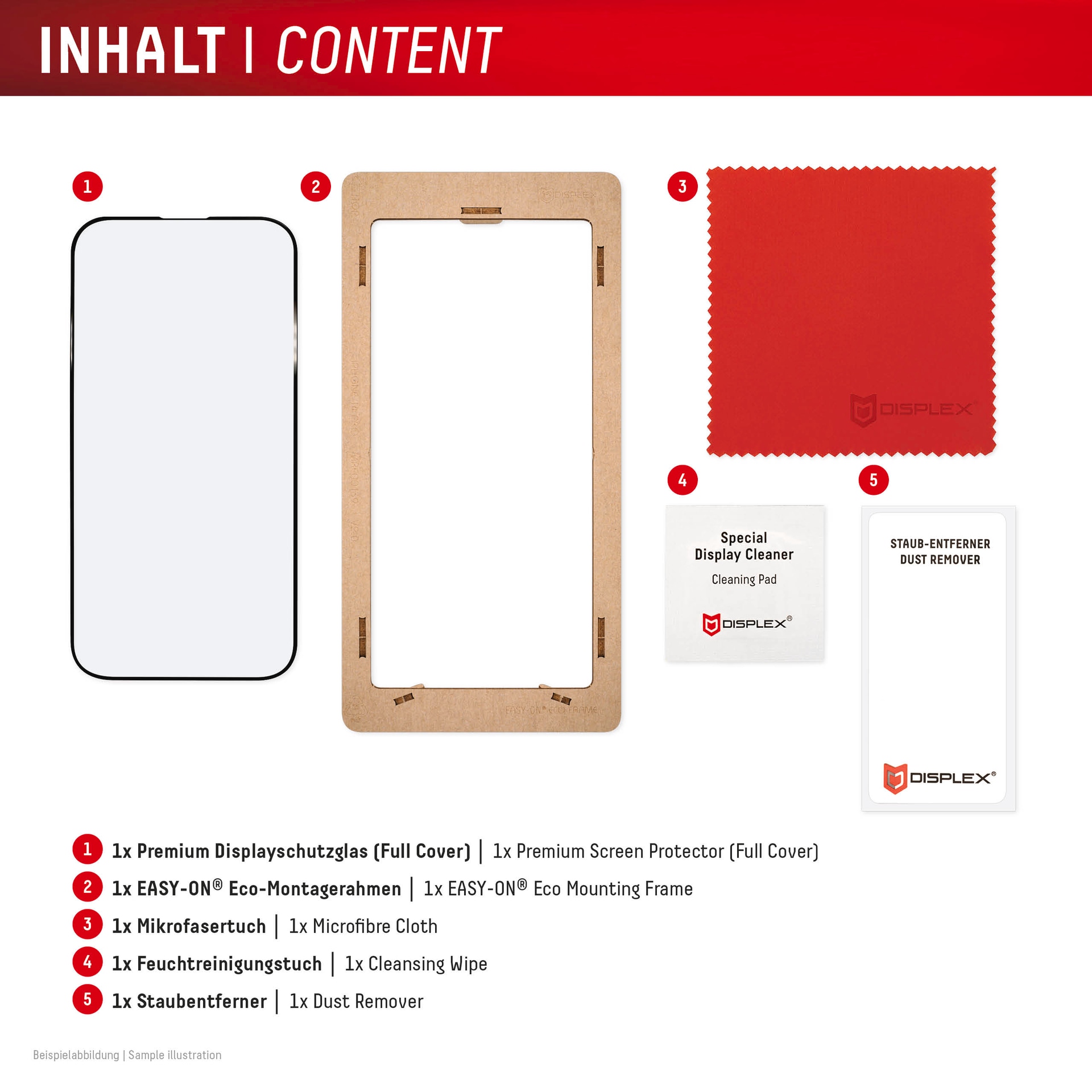 Displex Displayschutzglas »Premium Glass Screen Protector (Full Cover)«, für Samsung Galaxy A56, Displayschutzfolie, Schutzfolie, Bildschirmschutz, kratz- & stoßfest