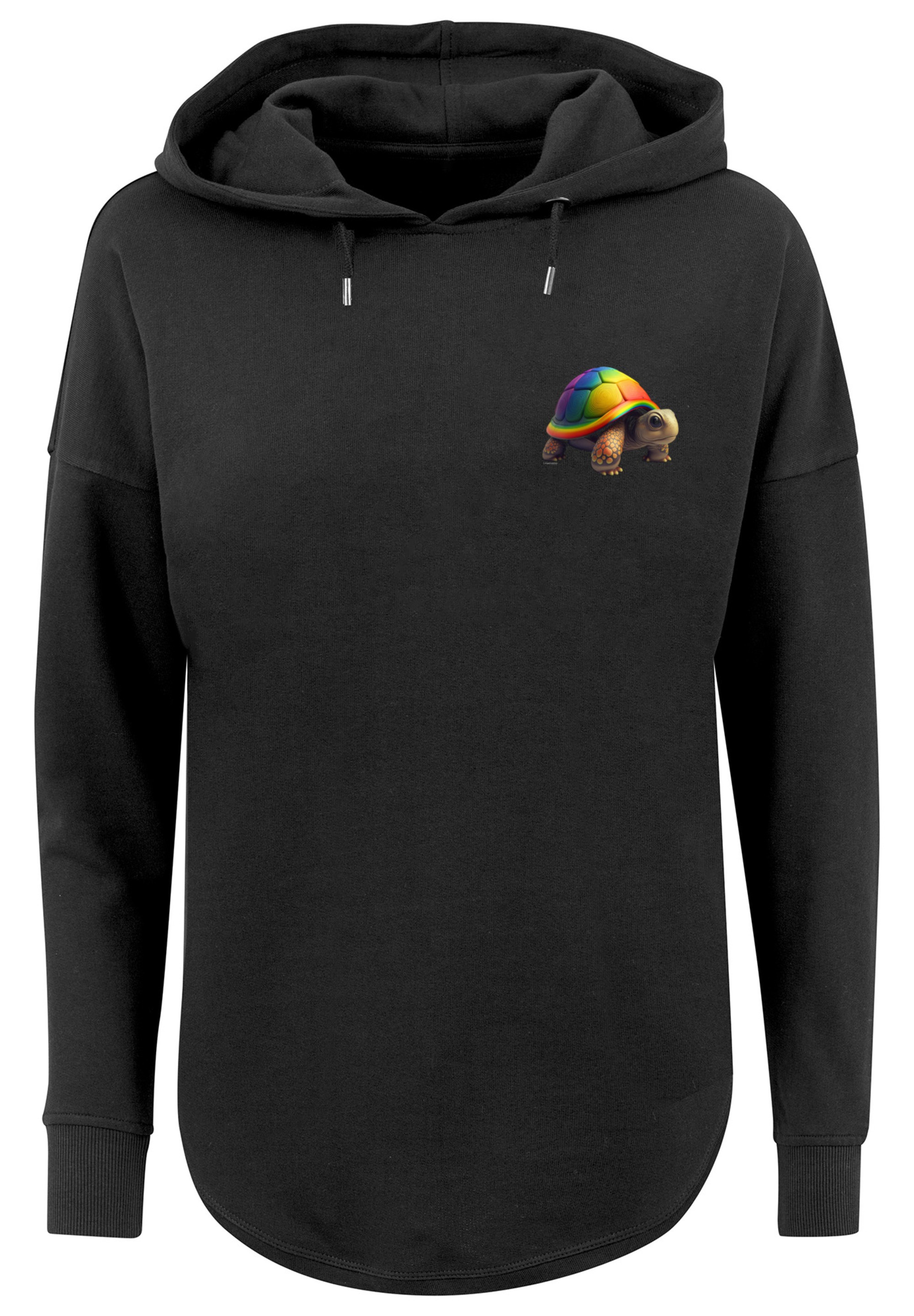 F4NT4STIC Kapuzenpullover »Rainbow Turtle OVERSIZE HOODIE«, Print