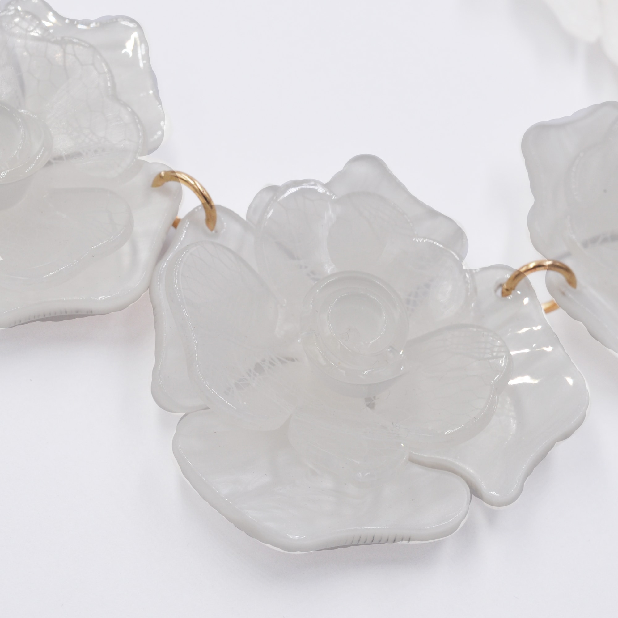 Steuer Collierkettchen »Blütencollier in der Farbe weiß/perlmutt«