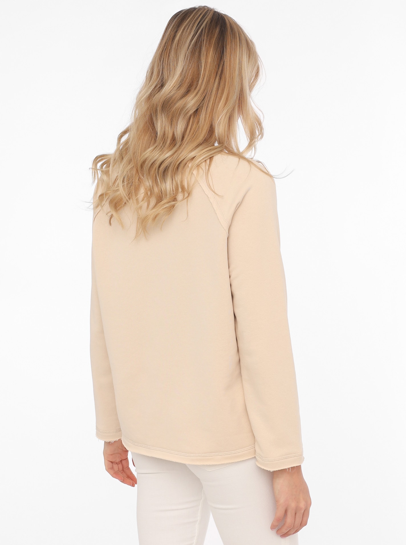 Zwillingsherz Sweater »"Wild and Free"«, mit Used-Look Kanten, Leo Details und Stickerei
