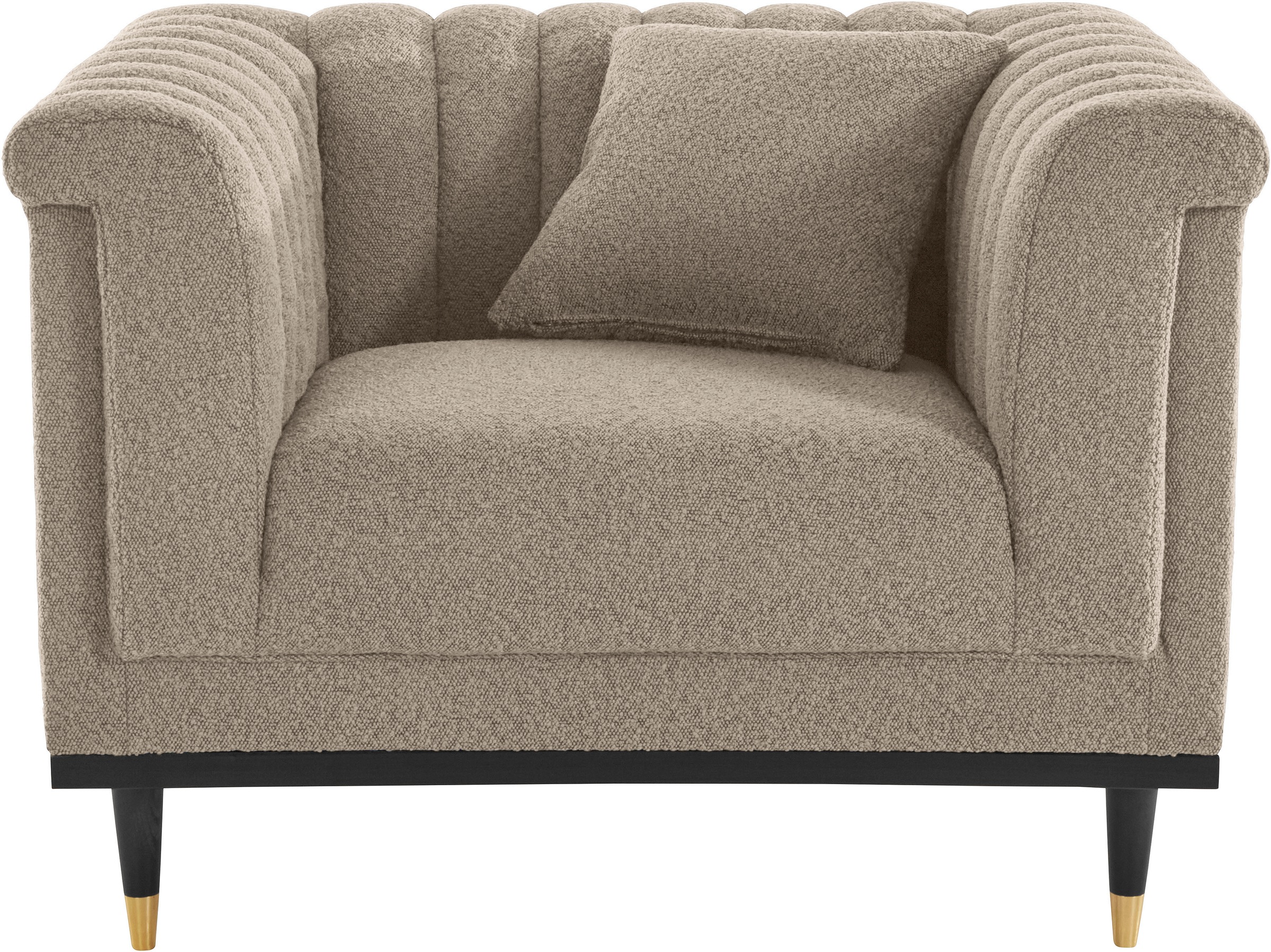 Guido Maria Kretschmer Home&Living Cocktailsessel »Chamby New Sessel«, im Bouclé-Strukturbezug mit Steppung im Lehnenbereich