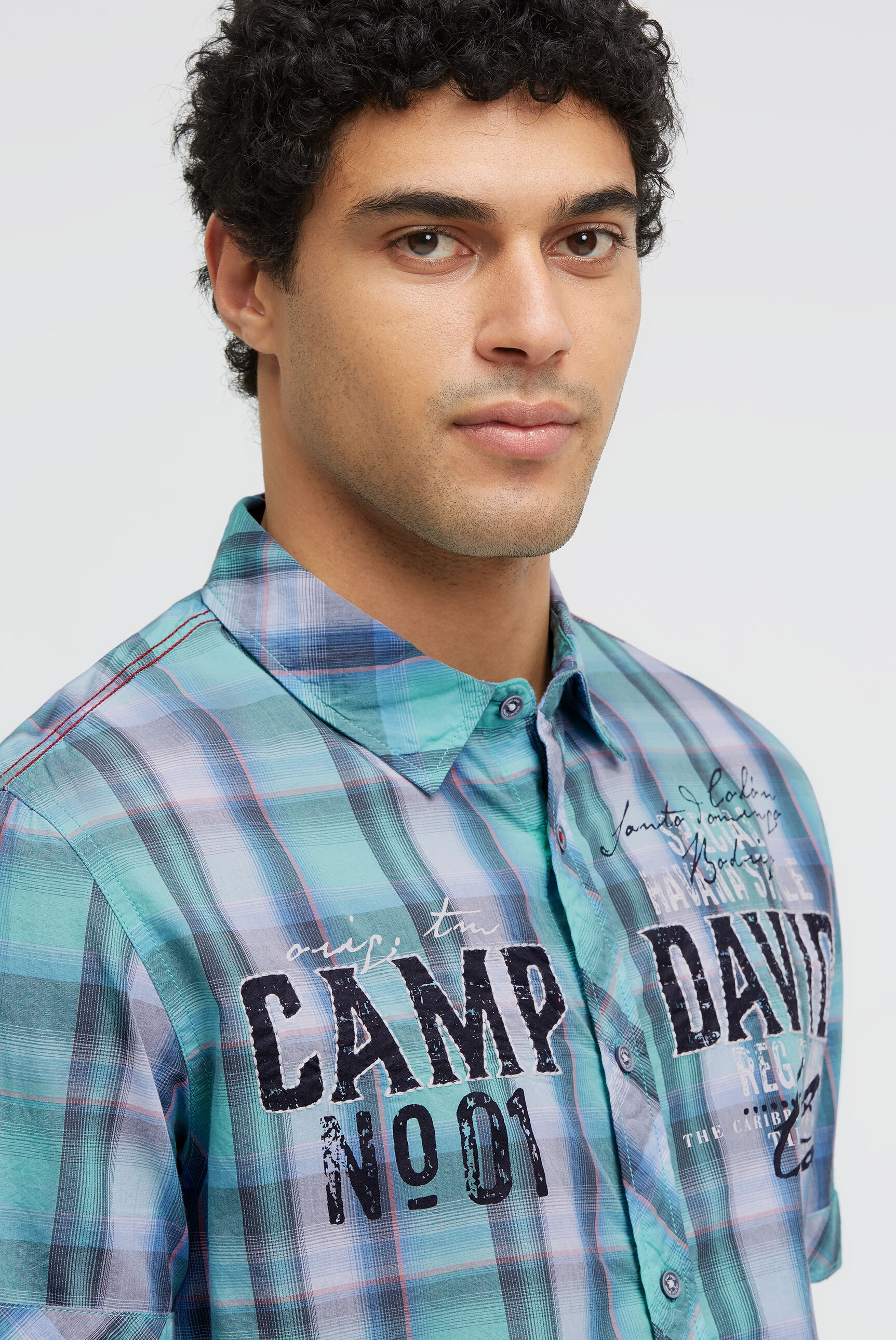 CAMP DAVID Kurzarmhemd mit Turn-Up-Ärmel