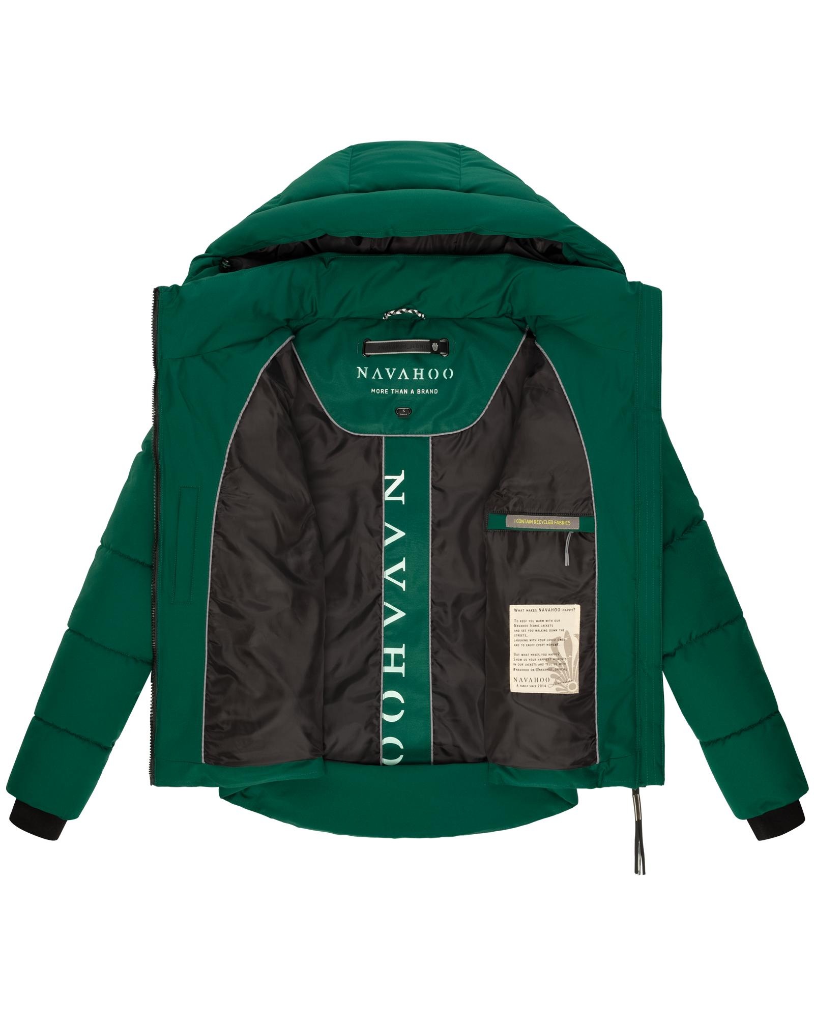 Navahoo Steppjacke »Lachperle XIV«, mit Kapuze, Kurze gesteppte Damen Winterjacke mit hohem Kragen und Kapuze
