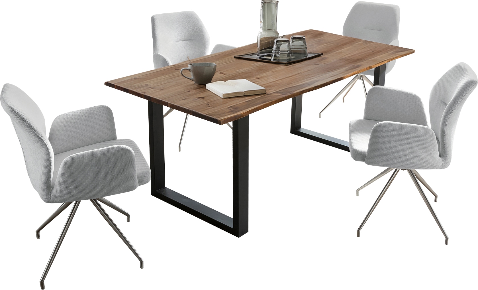SalesFever Essgruppe, (Set, 5 tlg.), Tischplatte behandelt mit OSMO Hartwachs-Öl in seidenmattem Finish