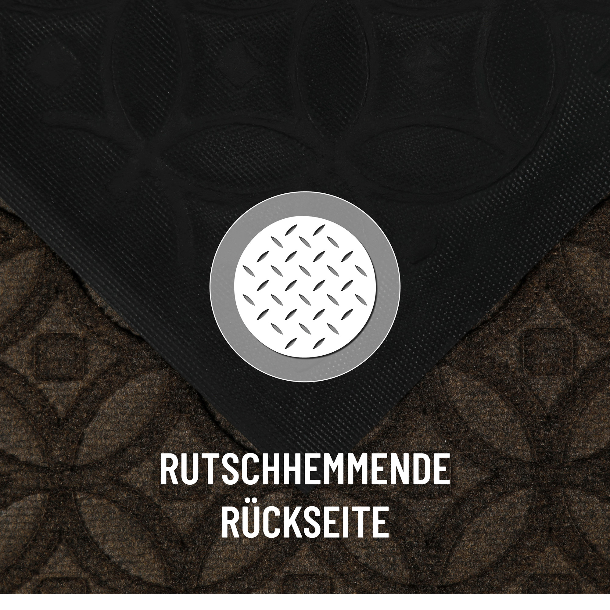 Thumbnail - Wecon home Fußmatte "Midnight Mosaic" rechteckig 4 mm Höhe pflegeleicht, rutschfest, Ornamente, Innen & Außen, Schmutzfa...