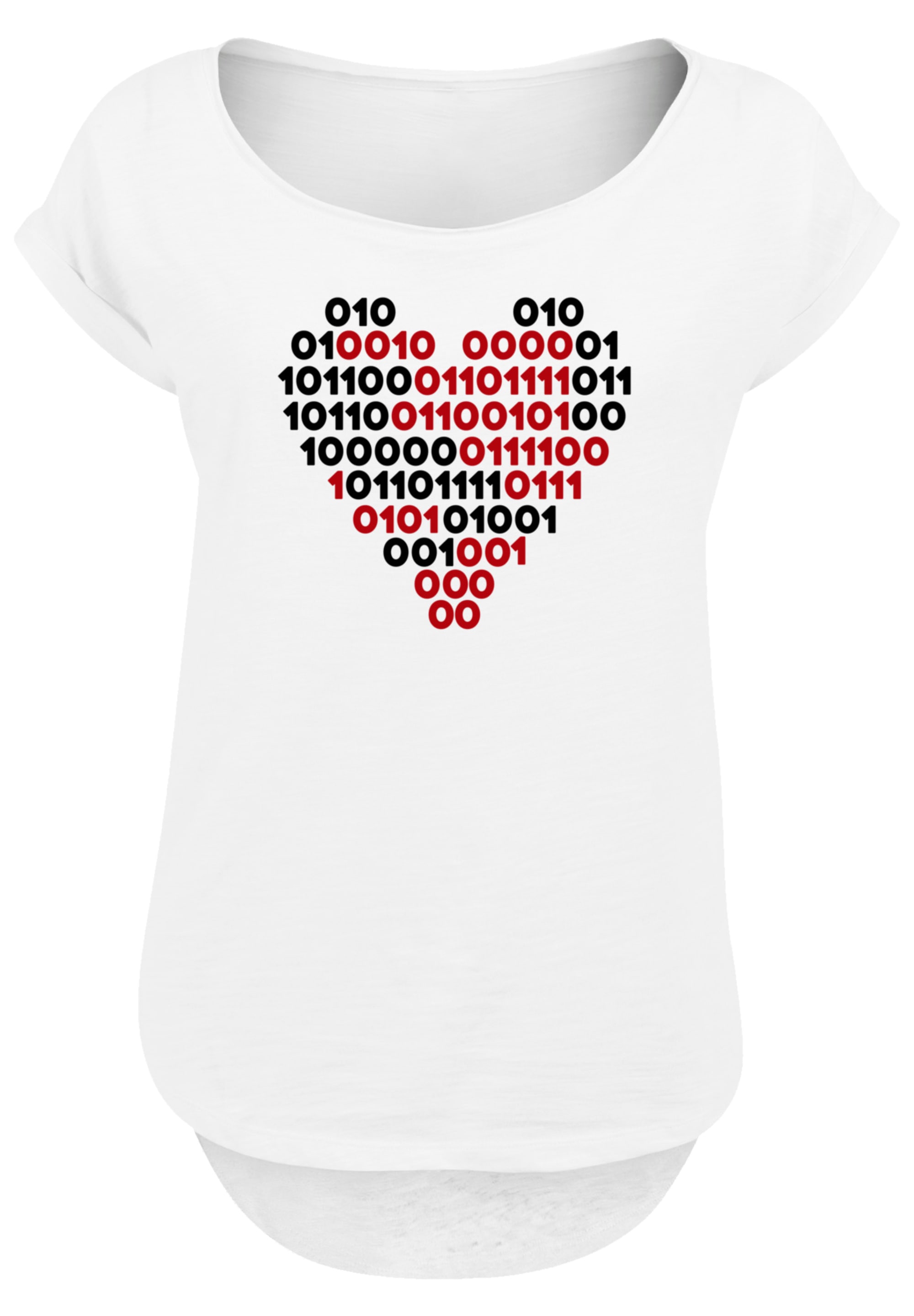 F4NT4STIC T-Shirt »I love you 01001001 Binary Code Herz Valentinstag«, Premium Qualität