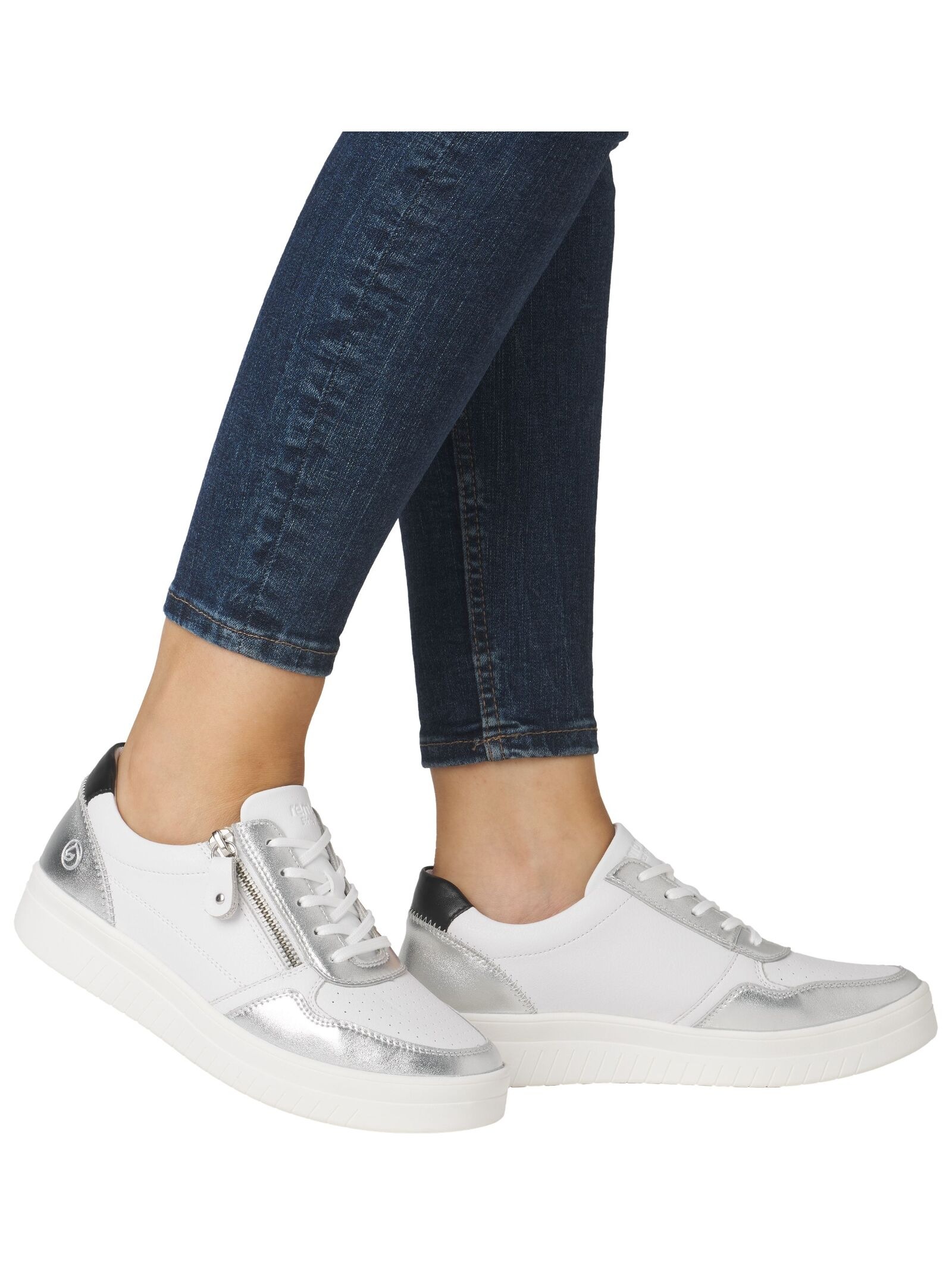 Sneaker REMONTE "Remonte Sneaker Leder", Damen, Gr. 39, weiß, Leder, Schuhe Sneaker 9