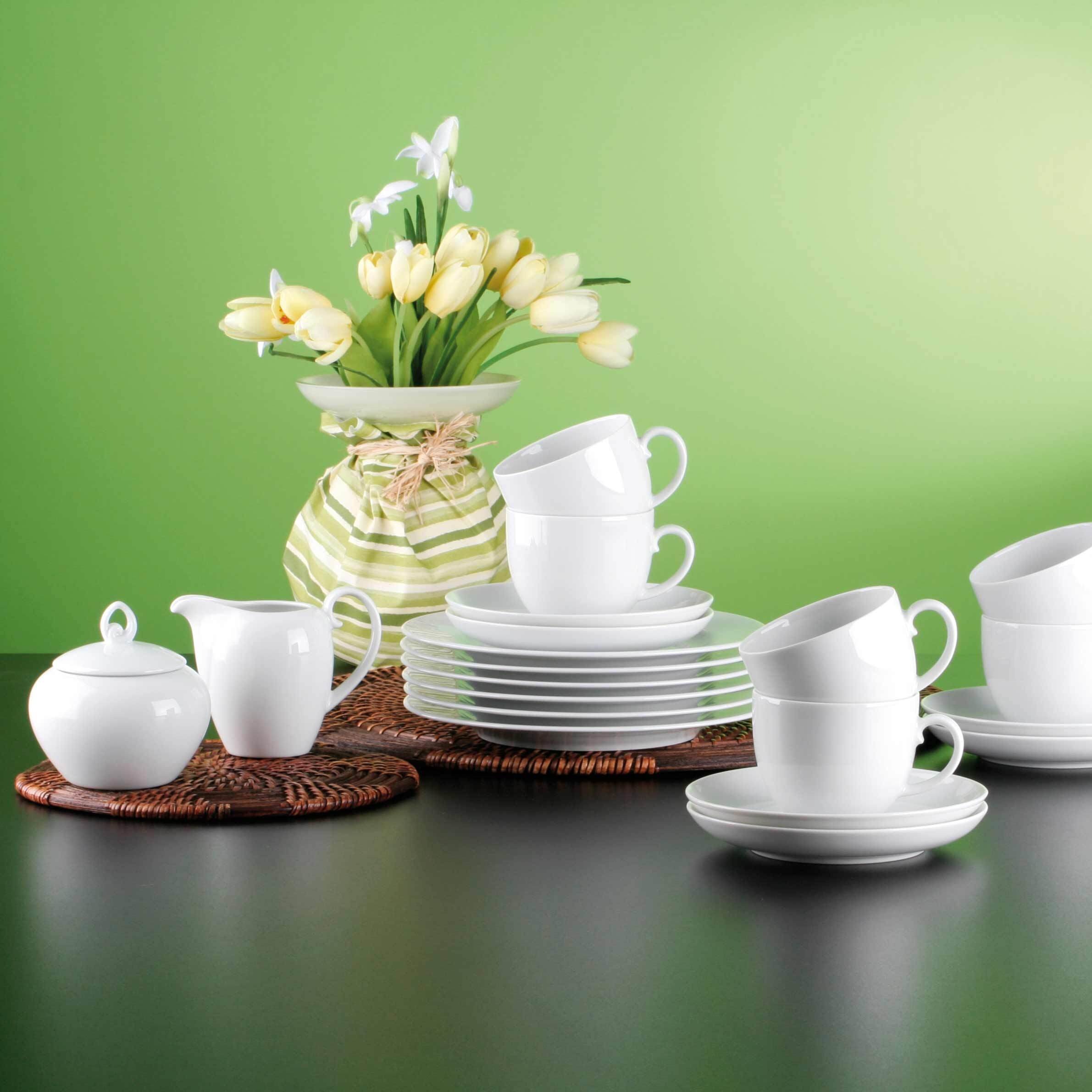 Seltmann Weiden Tasse "Teetassen mit Untertassen Rondo/Liane 0,14l 6er Set günstig online kaufen