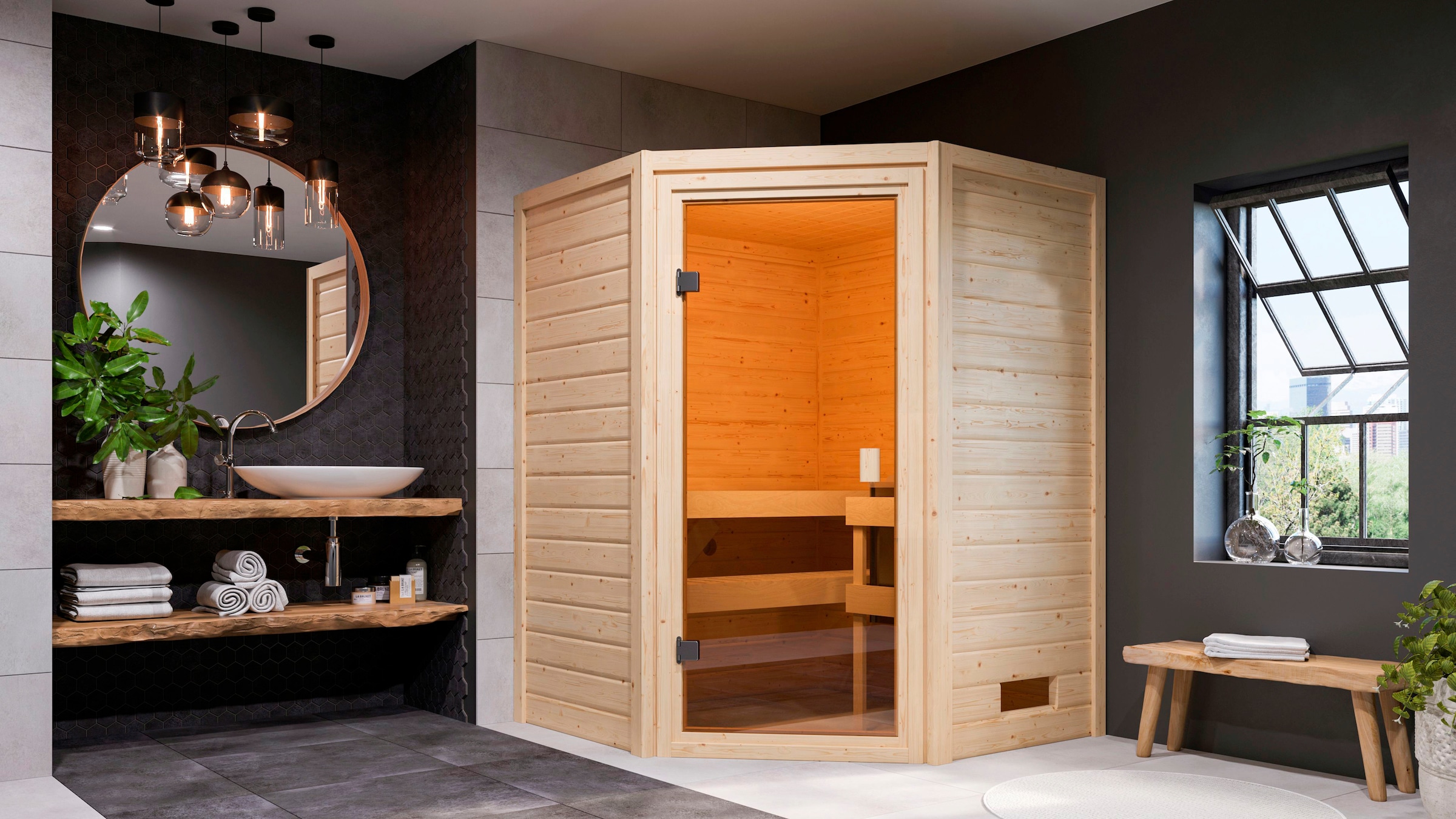 welltime Sauna »Anni«, ohne Ofen