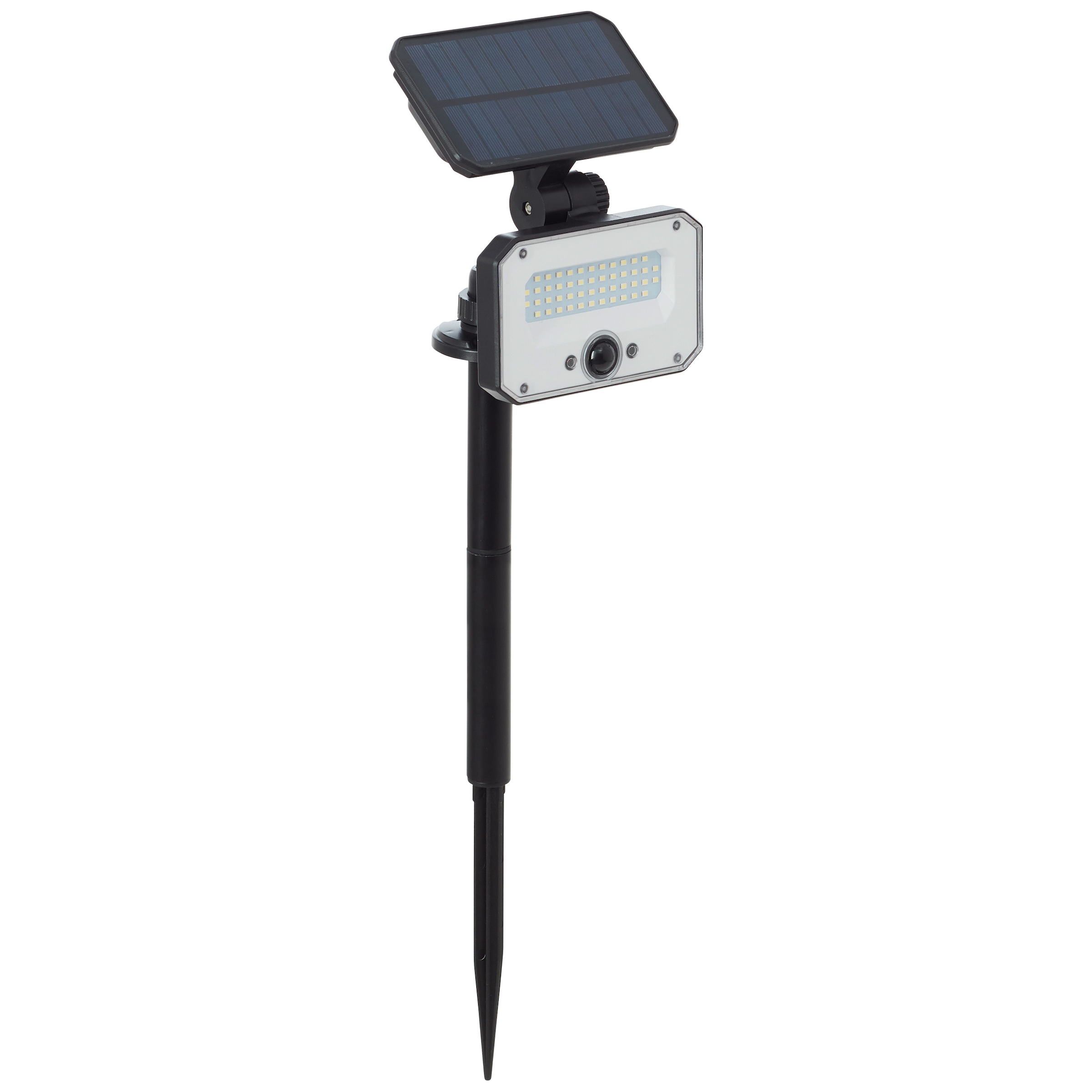 Brilliant LED Gartenstrahler "Joplin", LED Außenspießleuchte, Solar, 54 cm, 1100 lm, 4100 K, schwarz