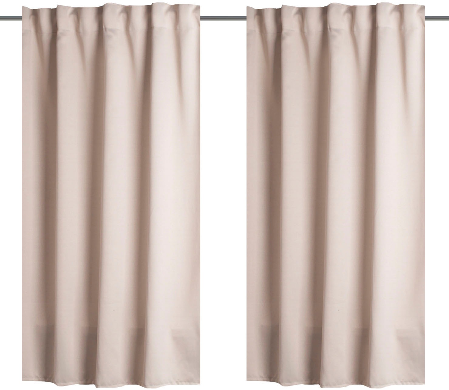 Home Basics Vorhang "BLACKY" Multifunktionsband 2 Stk. tlg. 2er Pack Kombib günstig online kaufen