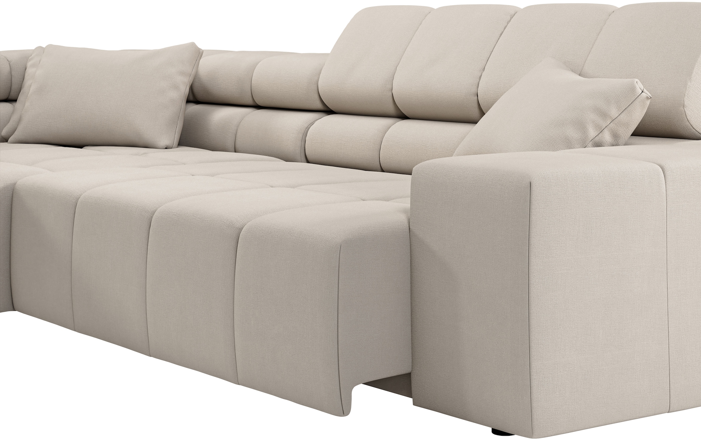 INOSIGN Ecksofa »Ancona incl. Kopfteilverstellung, OTTOs Choice, Breite 319cm, L-Form«, wahlweise motorische Sitztiefenverstellung, auch in Cord + Easy Care