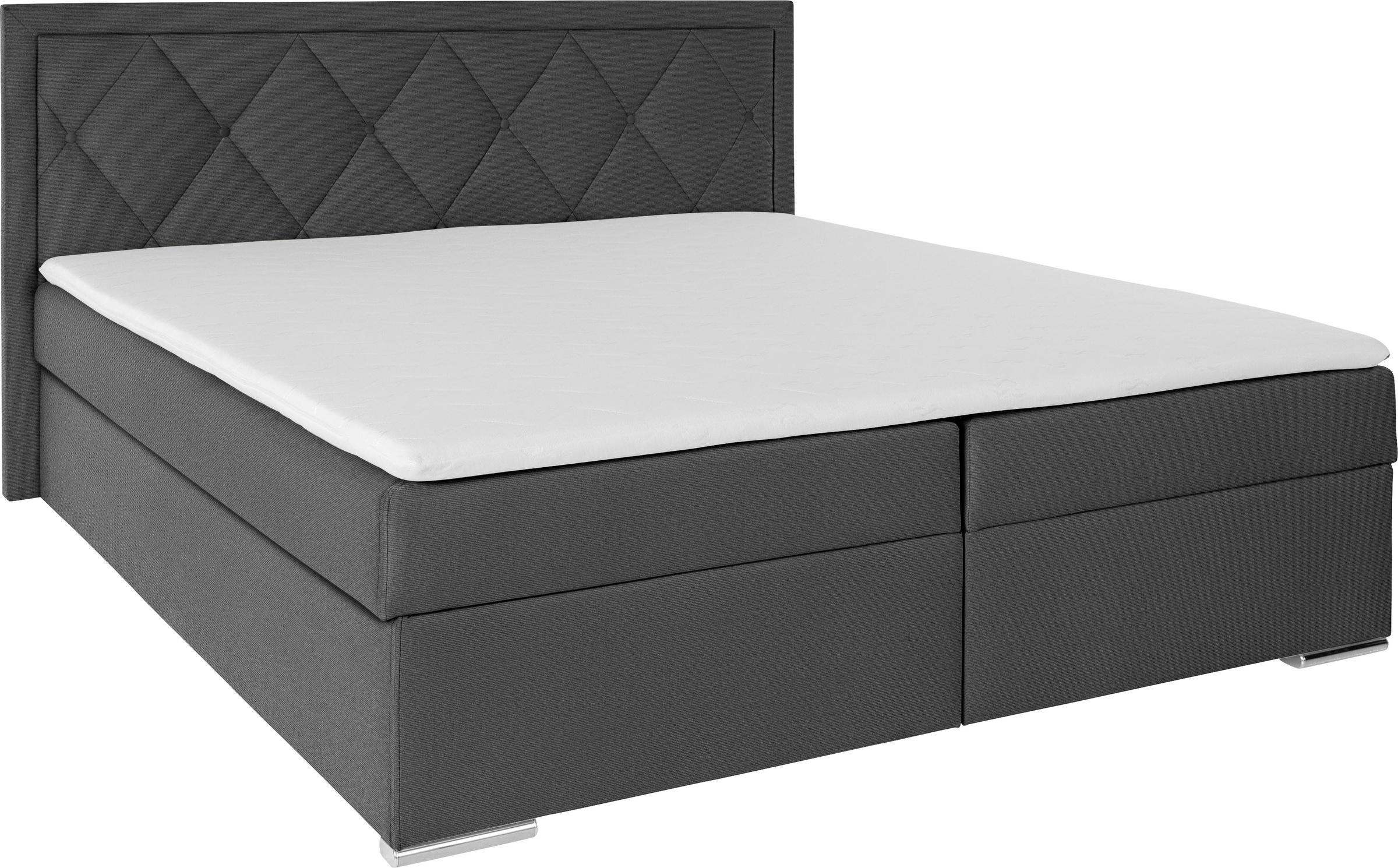 Leonique Boxbett »Alfie, Bestseller, wahlweise mit Bettkasten«, mit Knopfheftung im Kopfteil, H2, H3 und H4 wählbar