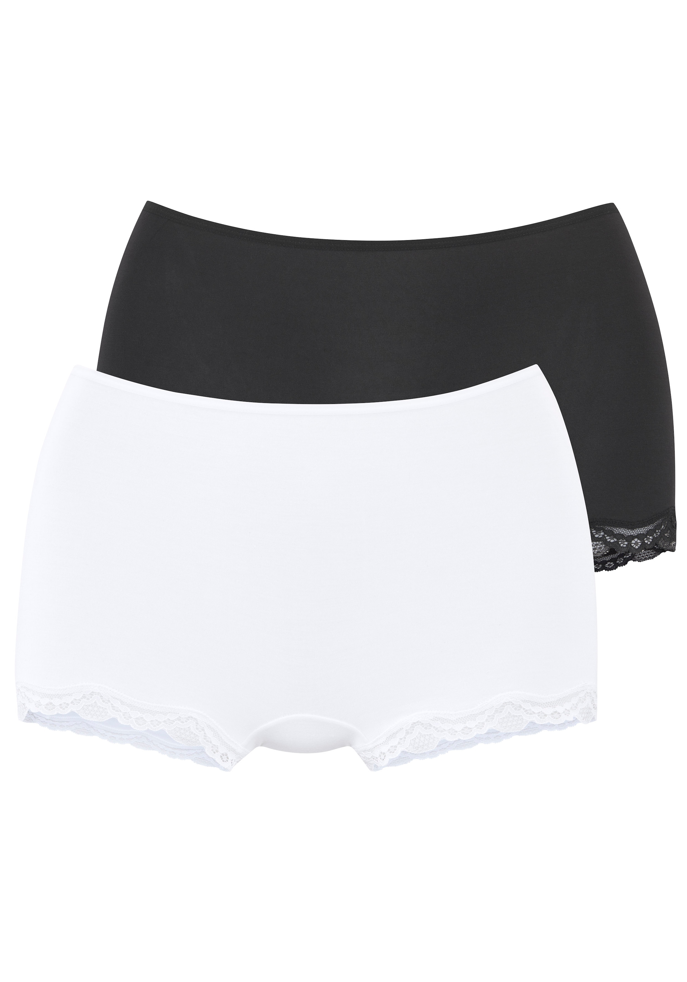 LASCANA Panty 2er-Pack, aus hochwertiger Modal-Qualität mit Spitze