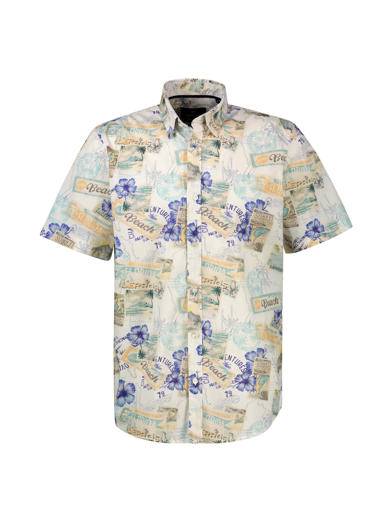 LERROS Kurzarmhemd »Sommerliches Kurzarmhemd mit All-over-Print im Hawaii-Look«