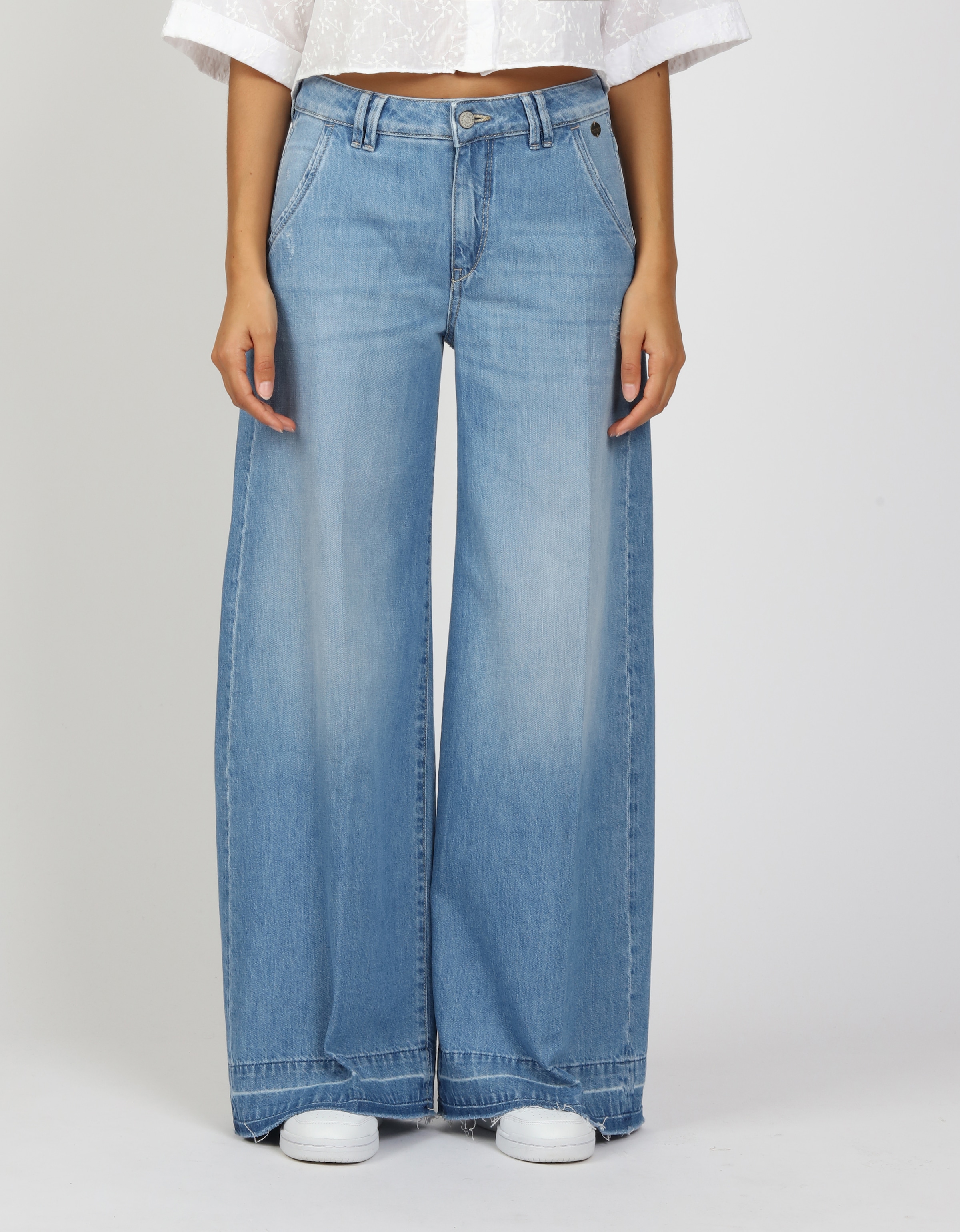 GANG Weite Jeans "94MONA", mit weitem Bein und offenen Saumabschluss günstig online kaufen