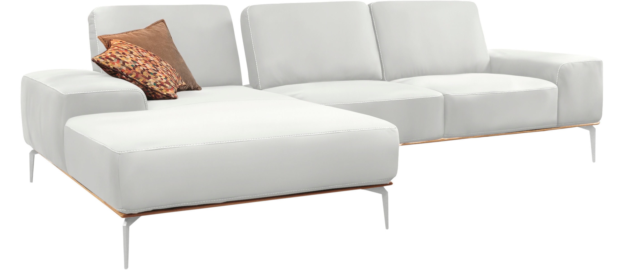 W.SCHILLIG Ecksofa "run, Designsofa, bequem, L-Form", mit elegantem Holzsoc günstig online kaufen