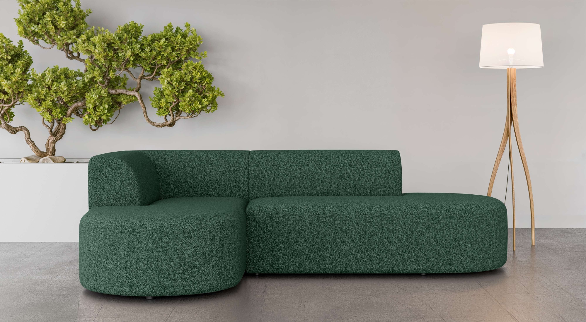OTTO home Ecksofa "Ecksofa Tvinne mit Ottomane links oder rechts bestellbar" L-Form, mit Wellenunterfederung, BxTxH 260x170x73 cm
