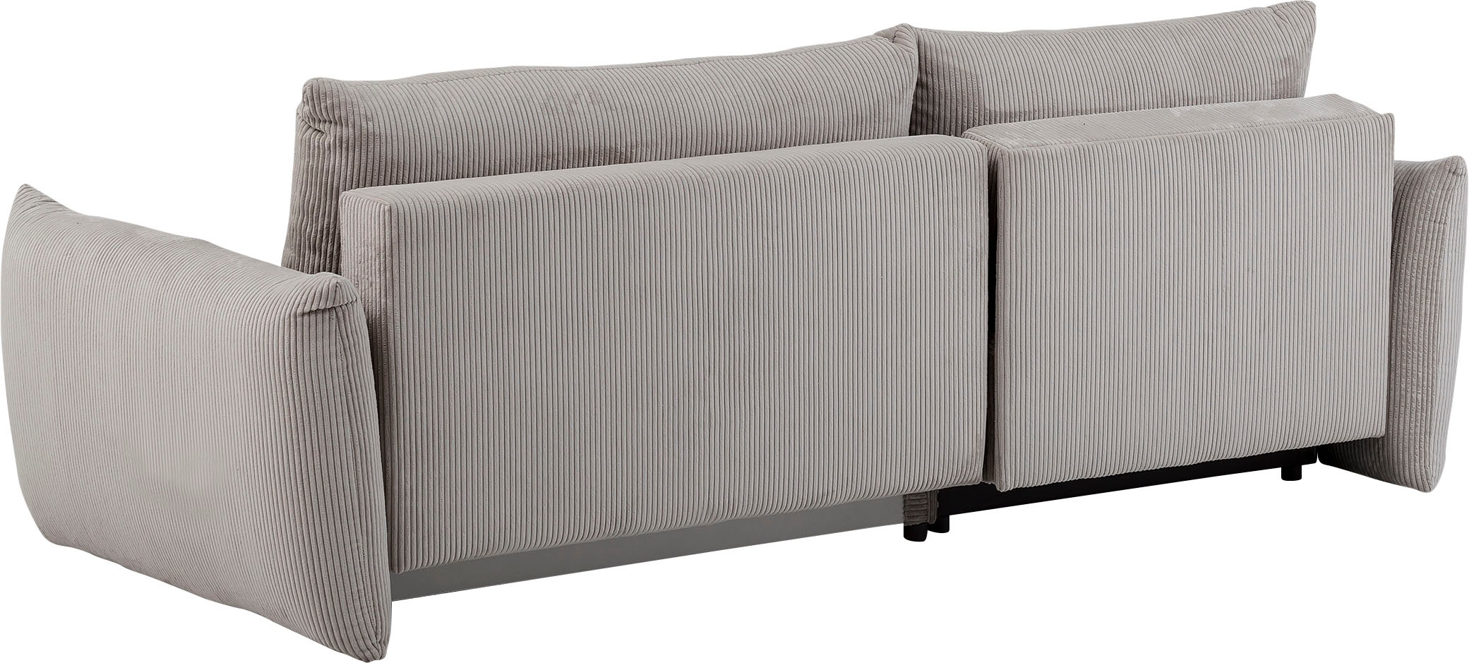 INOSIGN Ecksofa »MAVAS Schlafsofa mit Bettkasten, L-Form,«, ca.257/127cm (Liegefläche 212/145 cm), Cord, Chenille, Struktur