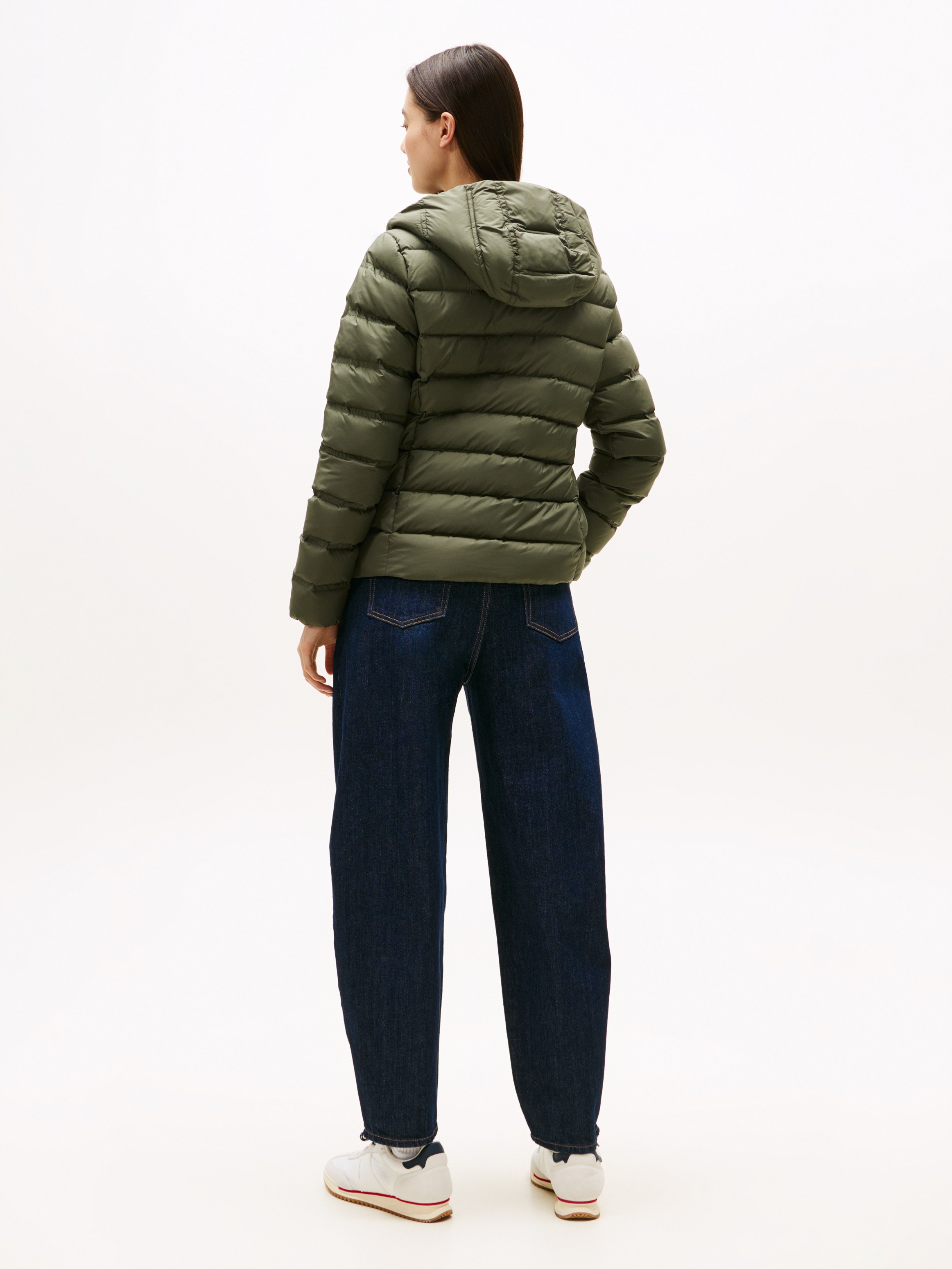 Tommy Jeans Steppjacke »TJW SLIM HOOD PRNT DOWN JCKT EXT« mit Kapuze