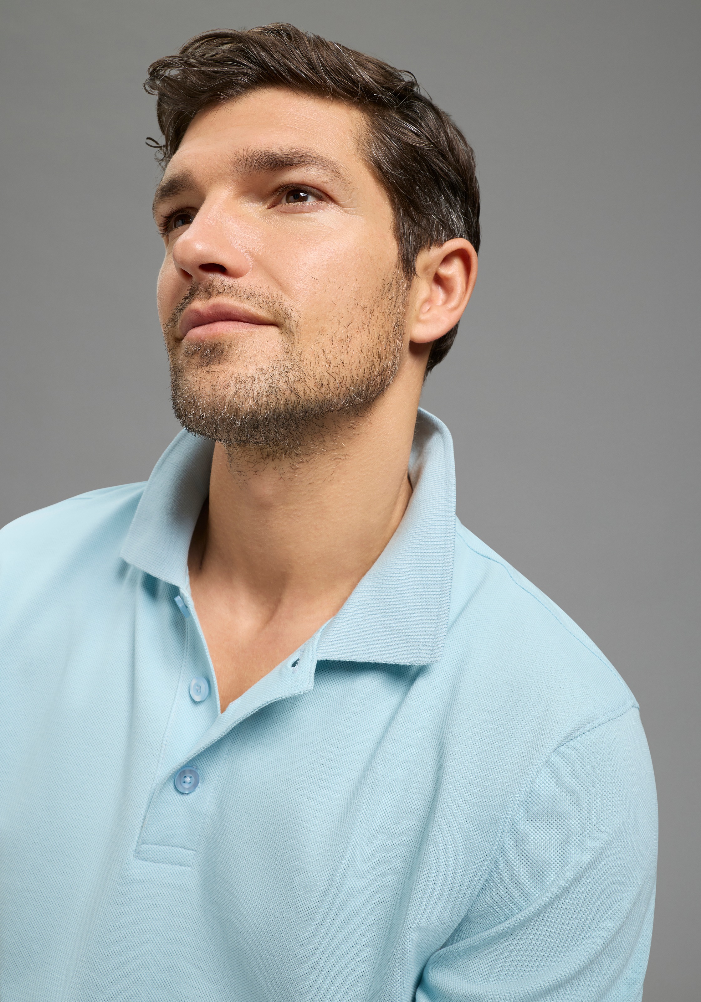 Thumbnail - Mans World Poloshirt Kurzarm, lockere Passform, unifarben