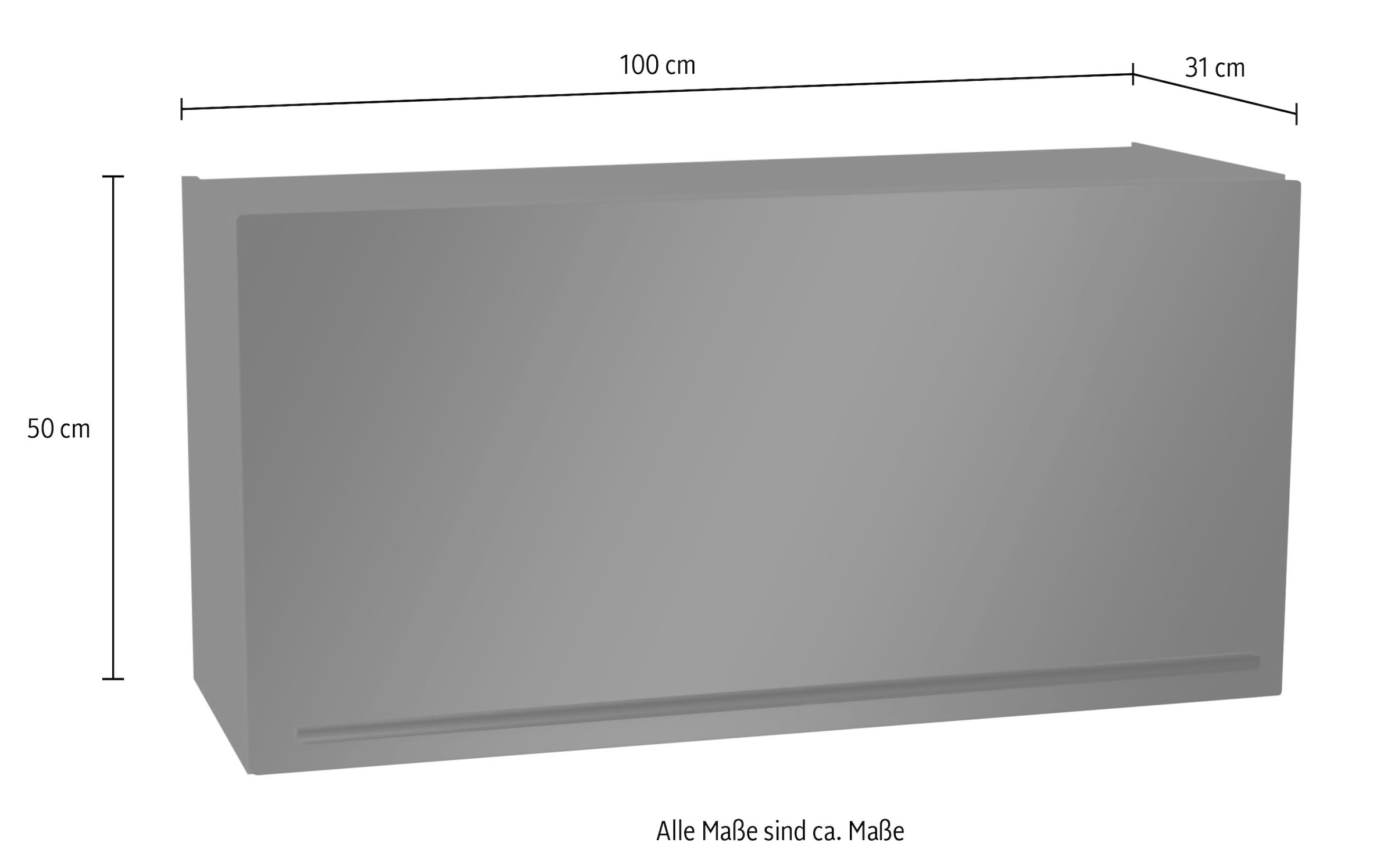 BASIC by Balculina Hängeschrank »Jazz 100er Hängeschrank, Küchenschrank BxHxT 100x50x31 cm«, (1 St.), Hängeschrank mit 1 Klappe und 1 Einlegeboden
