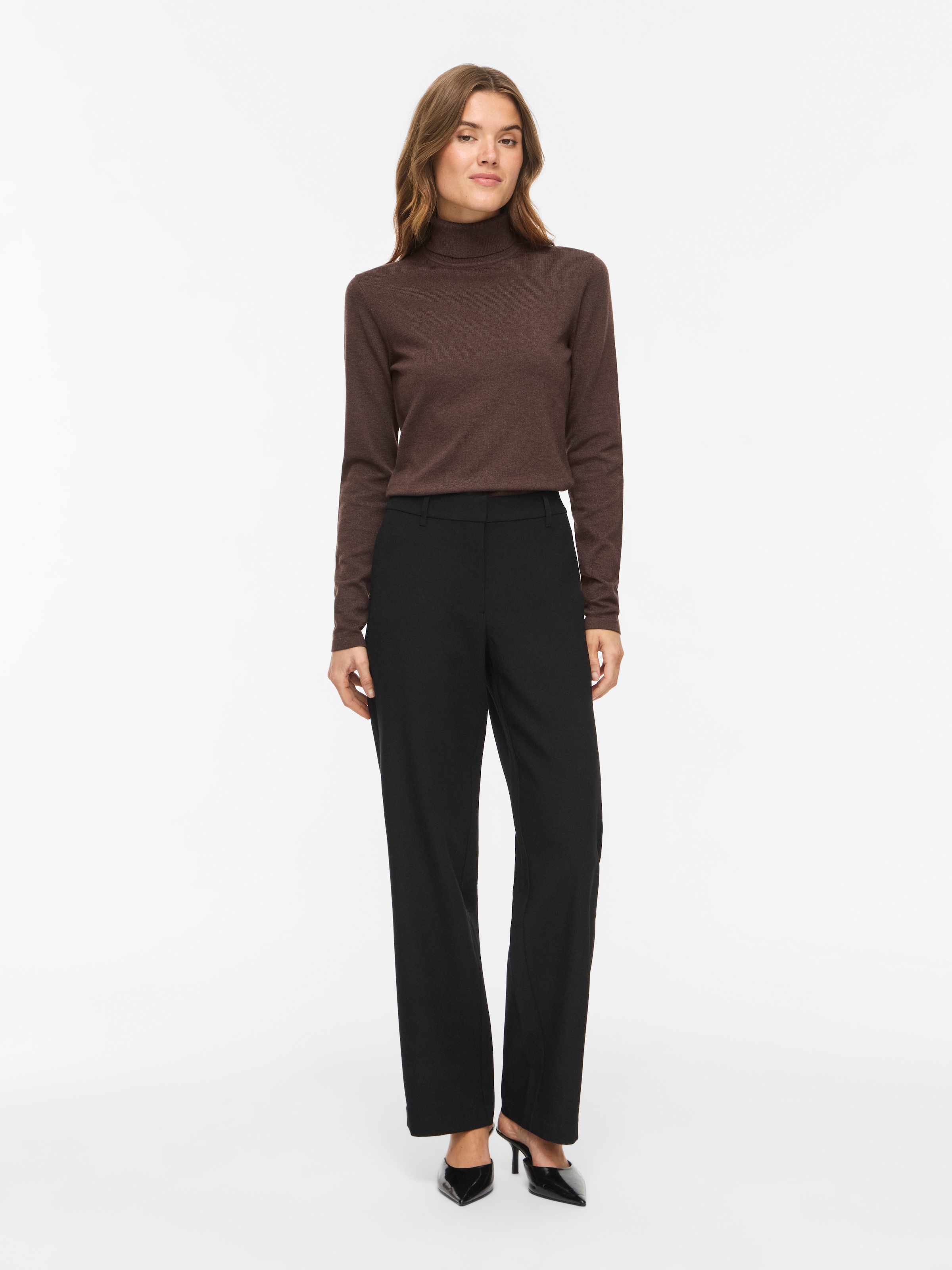 Vila Rollkragenpullover »VIMALU ROLLNECK L/S KNIT TOP NOOS« Materialmix