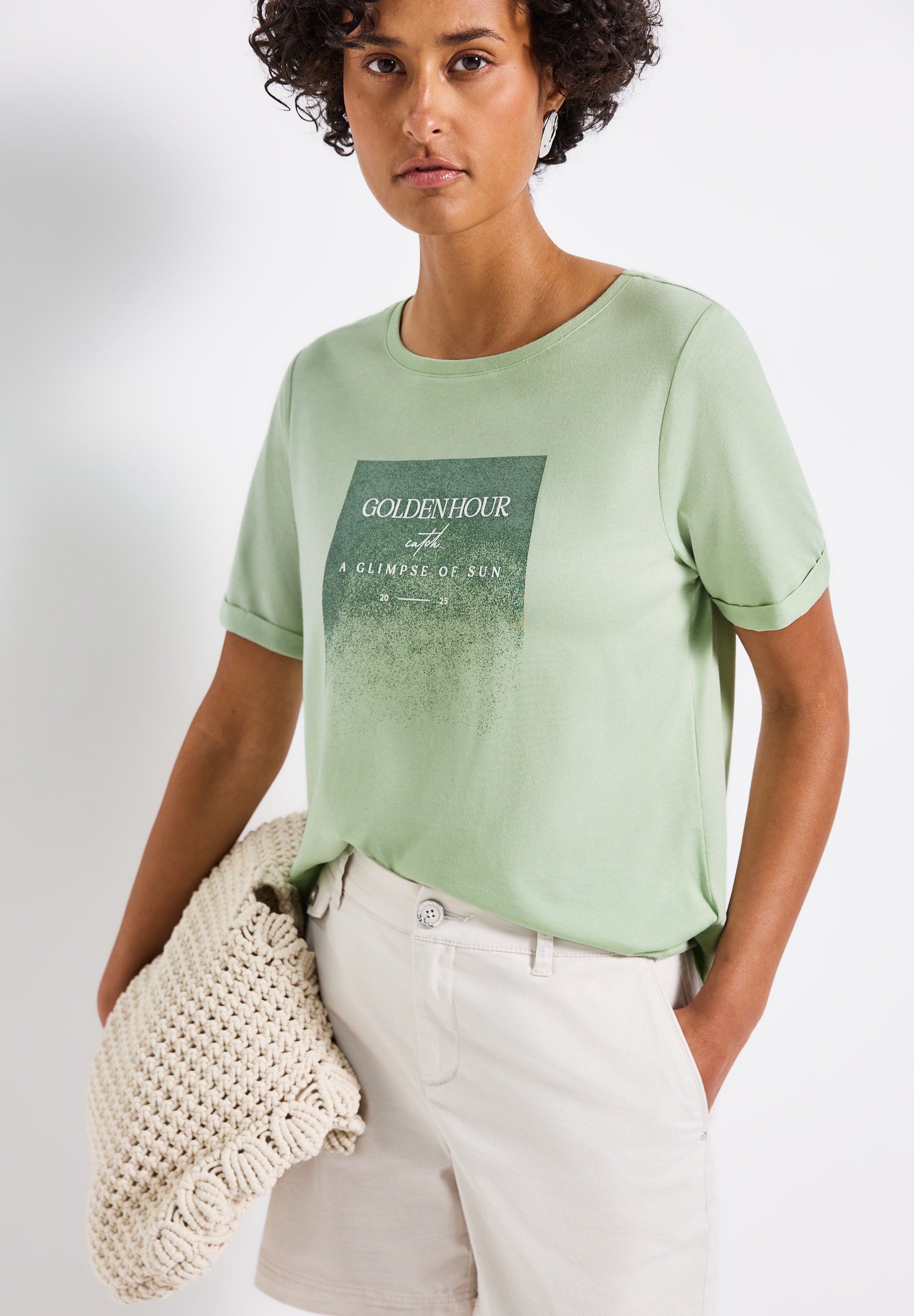 STREET ONE T-Shirt mit Schimmer-Print günstig online kaufen