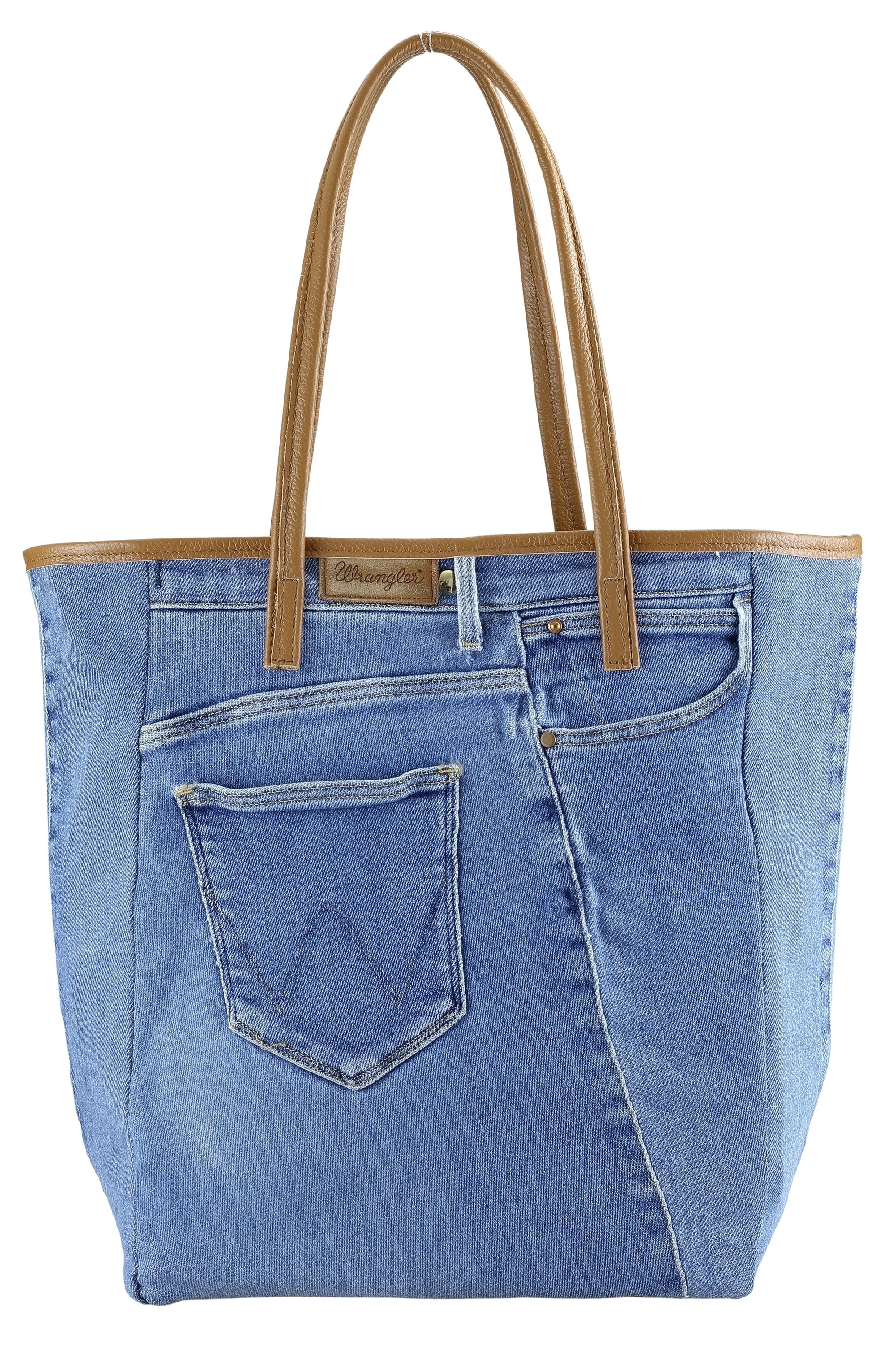COLLEZIONE ALESSANDRO Schultertasche »BellaBlu«, Jeanstasche mit italienischen Leder