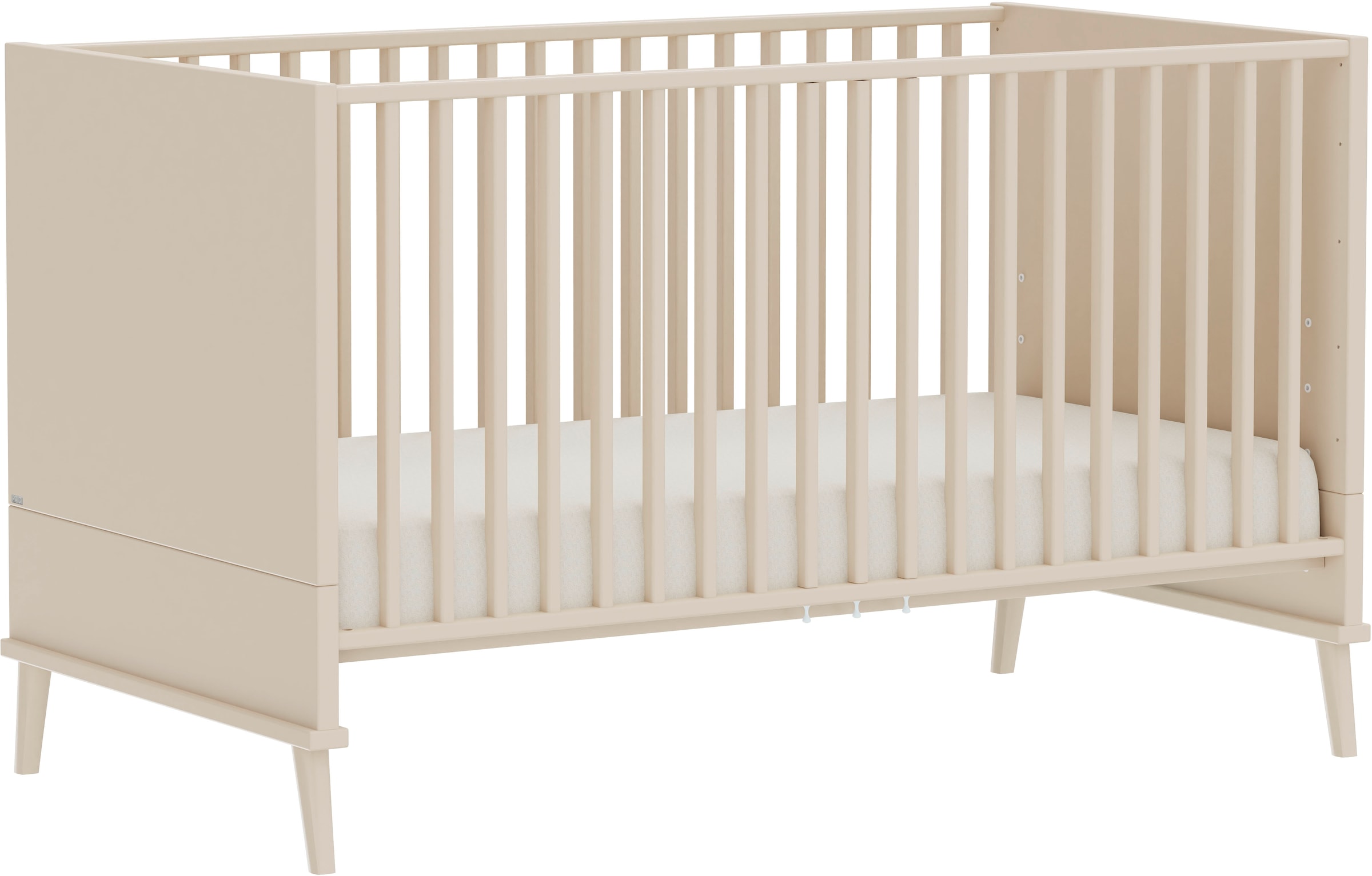 PAIDI Babybett "EEFJE 70x140cm in Beige, umbaubares Kinderbett mit Massivho günstig online kaufen