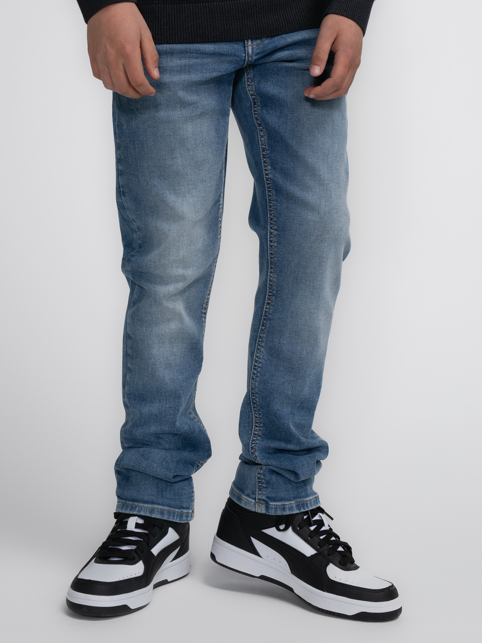 Gerade Jeans, mit Washed-Optik