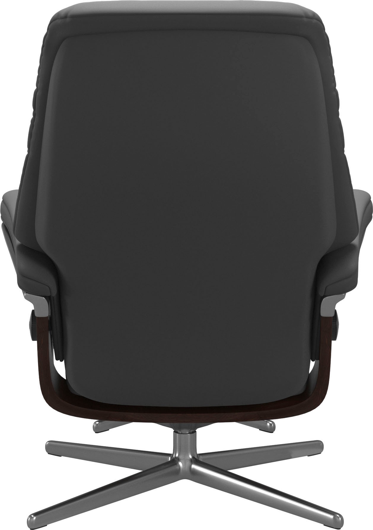 Stressless® Relaxsessel »Sunrise«, (Set, Relaxsessel mit Hocker), mit Hocker, mit Cross Base, Größe S, M & L, Holzakzent Braun