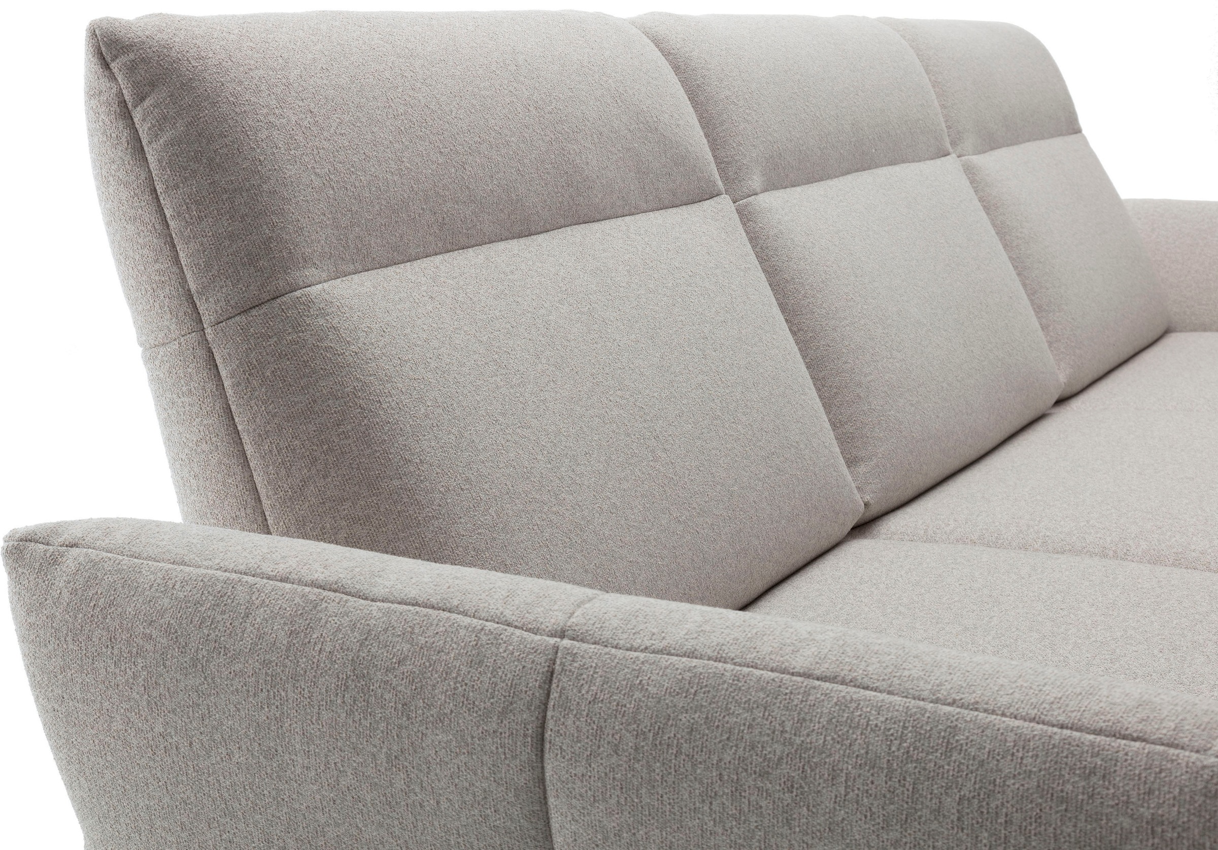 Creation BY ROLF BENZ Ecksofa »CR.460«, Sockel in Eiche, Winkelfüße in Umbragrau, Breite 338 cm