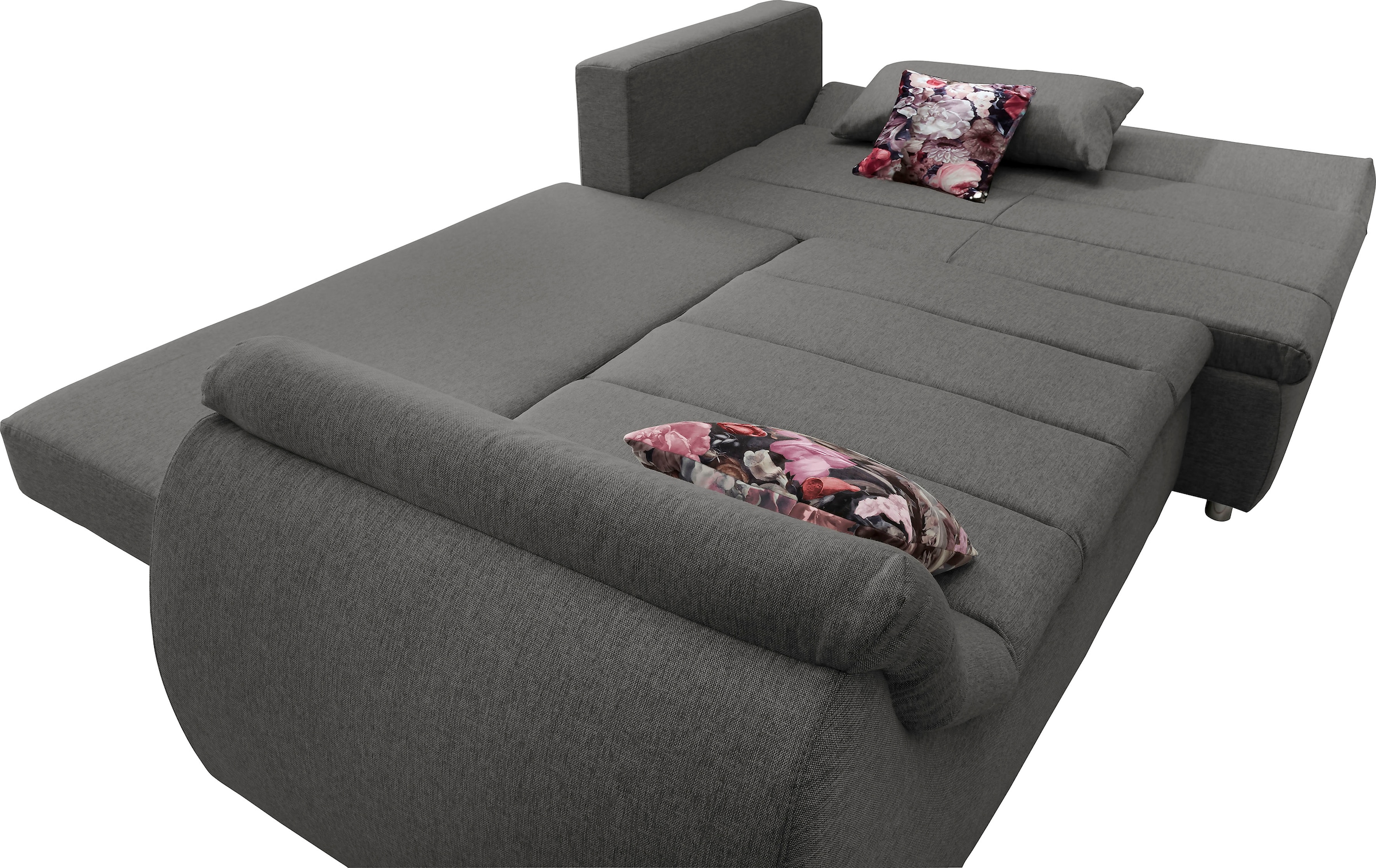 INOSIGN Ecksofa »Imola elegant und modern, aktuelle Steppung im Sitz, bequem, L-Form«, auch mit Bettfunktion und Bettkasten