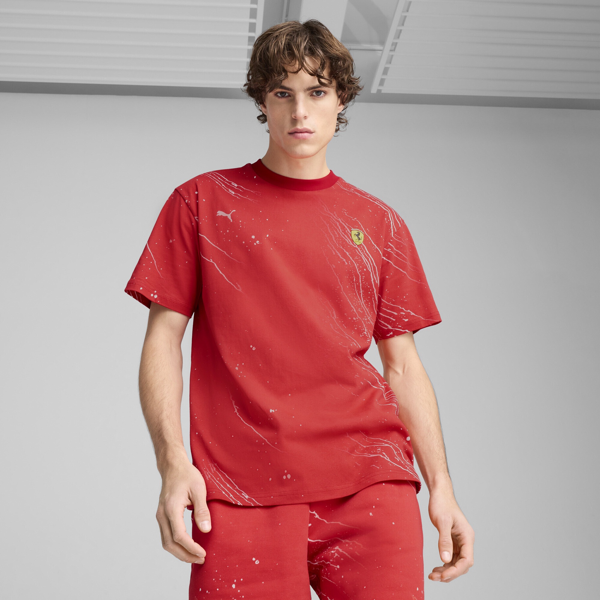 PUMA T-Shirt »Scuderia Ferrari HP Race Color Splash T-Shirt mit Allover-Print«