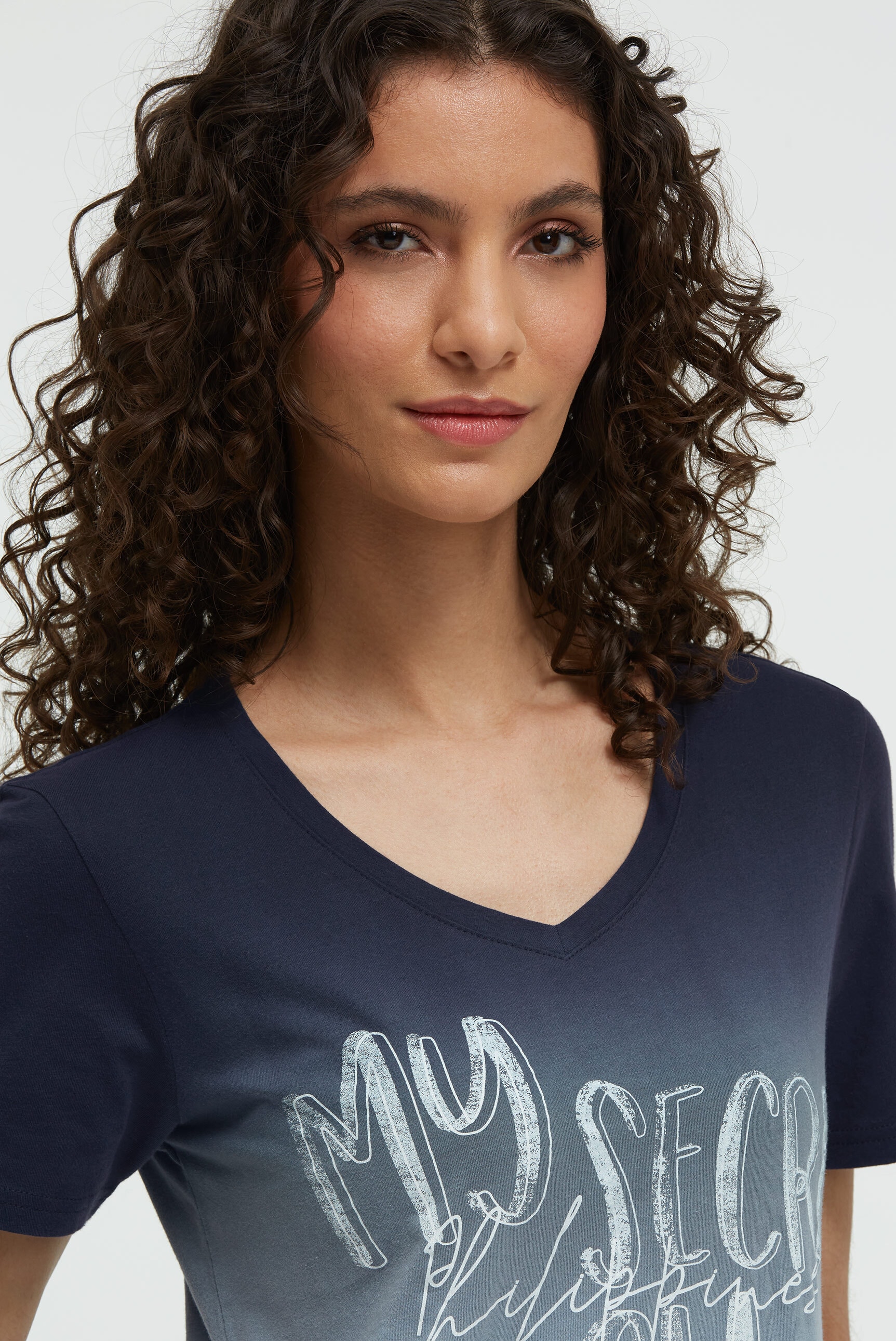 SOCCX V-Shirt aus Baumwolle