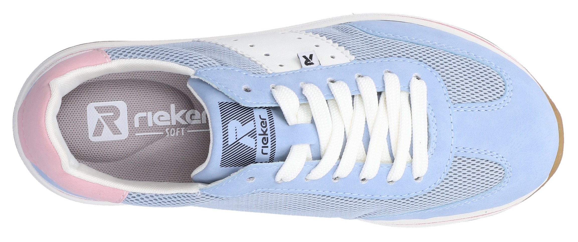 Rieker Sneaker  Schnürschuh, Halbschuh, Freizeitsneaker mit Kontrastbesätze