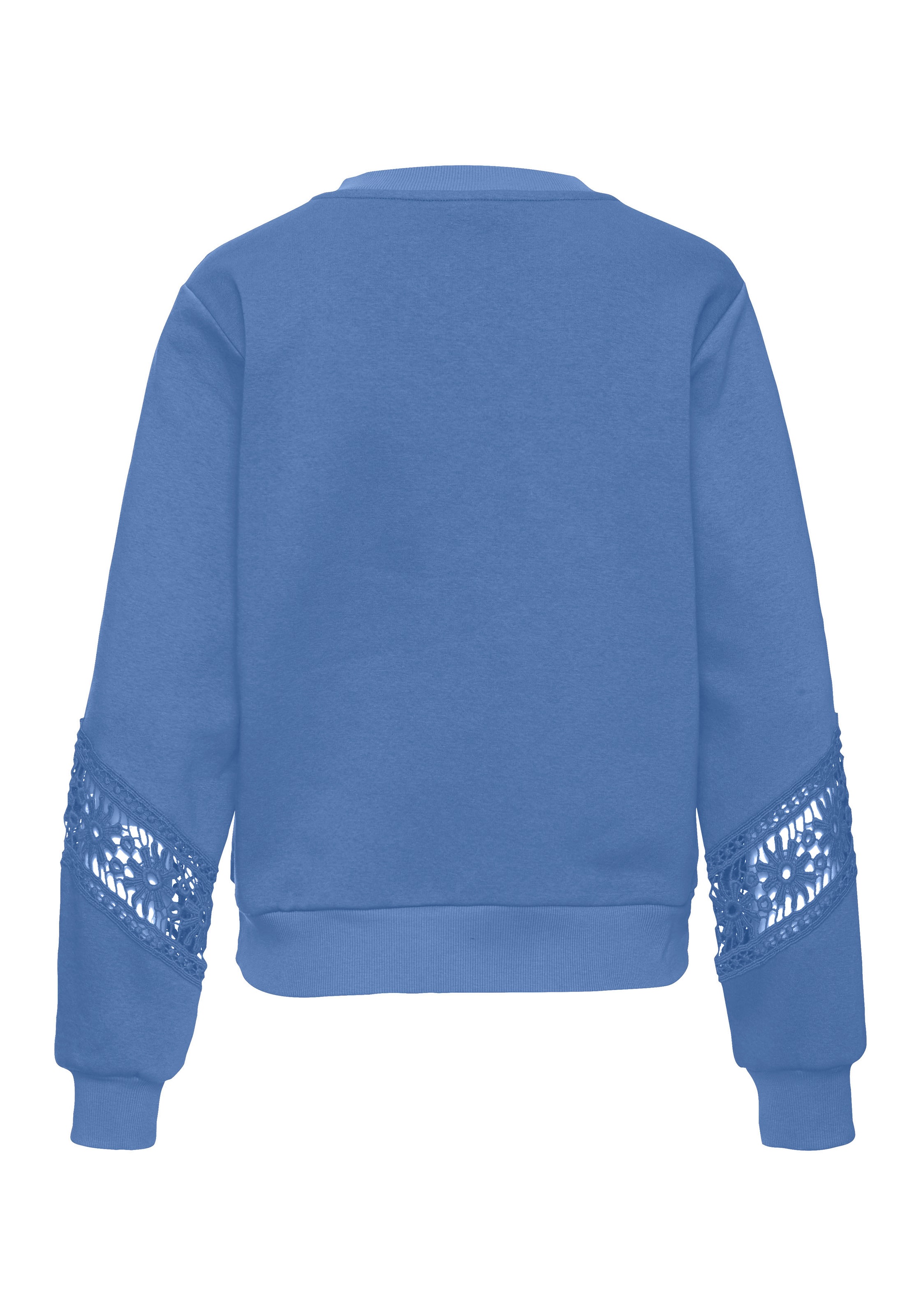 Vivance Sweatshirt, mit Spitzeneinsätzen an Schulter und Ärmel